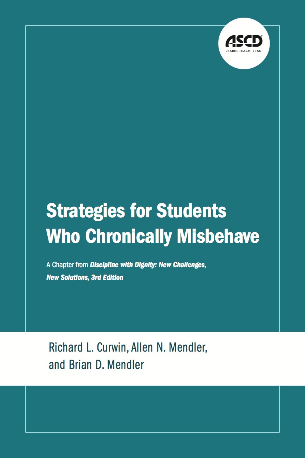 Strategies for Students Who Chronically Misbehave - (PDF/EPUB Version)