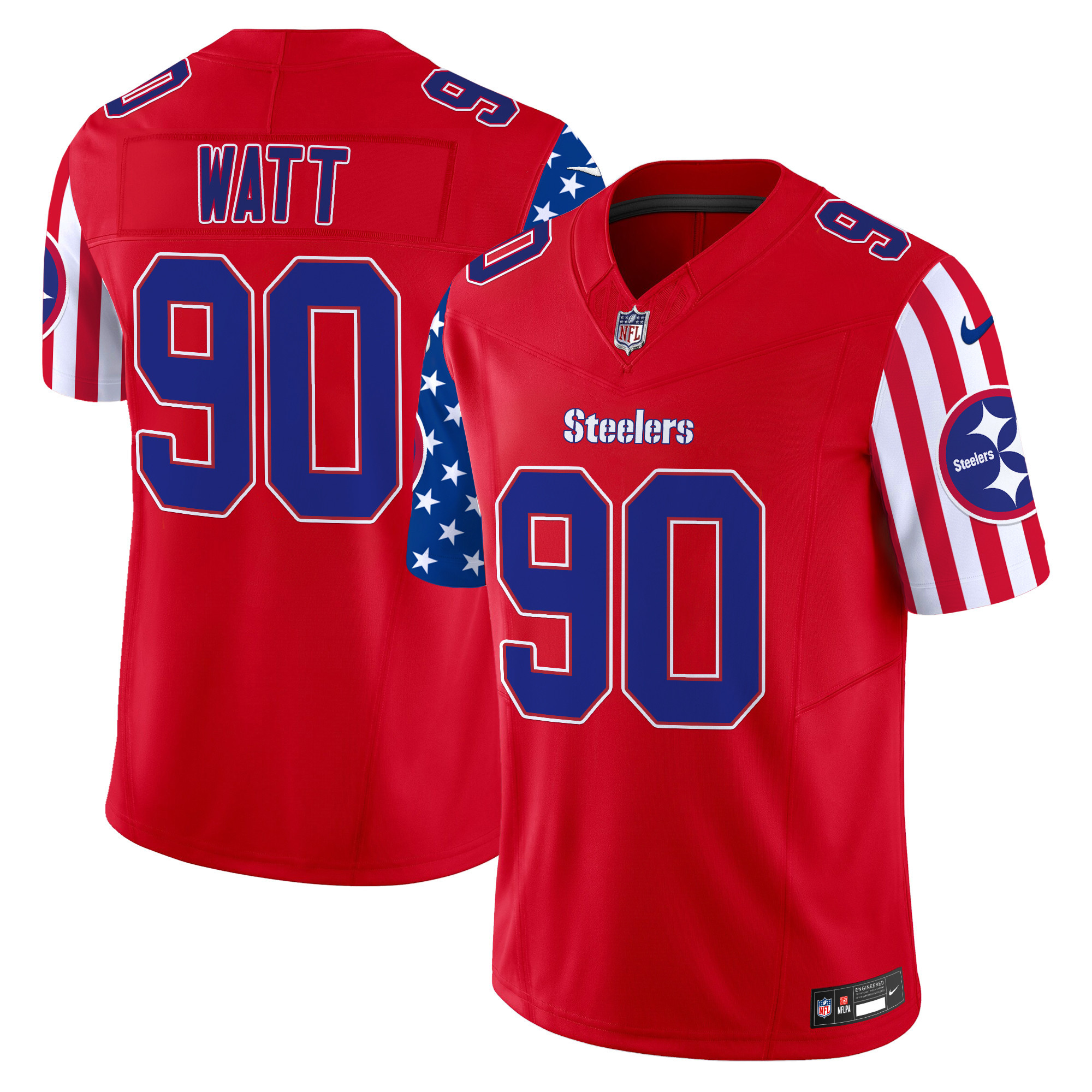 T. J. Watt Men's Pittsburgh Steelers American Style Vapor Limited Red Jersey - All Stitched