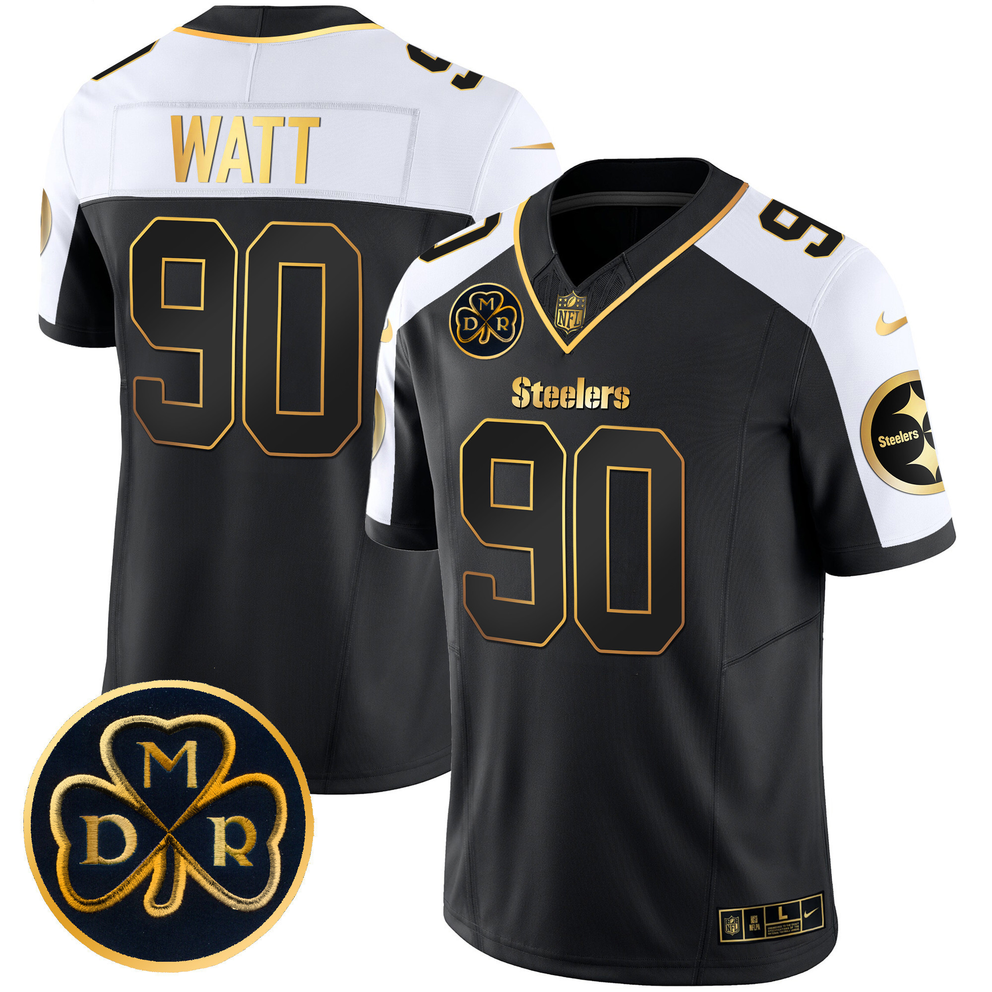 T. J. Watt Men's Pittsburgh Steelers DMR Patch Gold Vapor Limited Alternate Jersey - All Stitched