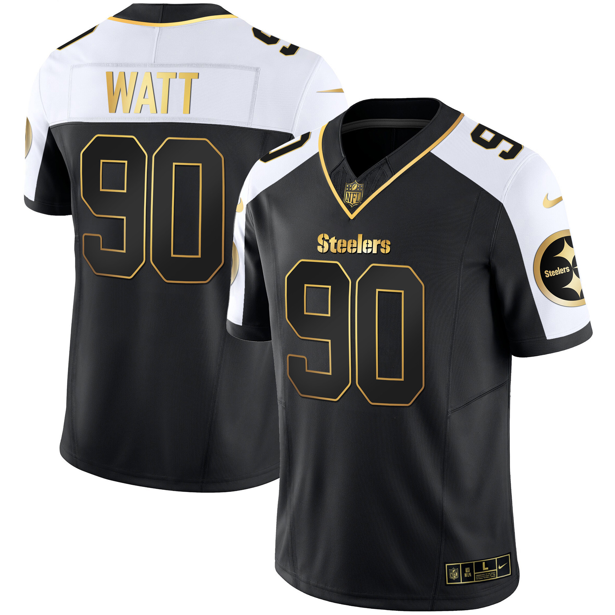 T. J. Watt Men's Pittsburgh Steelers Gold Vapor Alternate Jersey - All Stitched