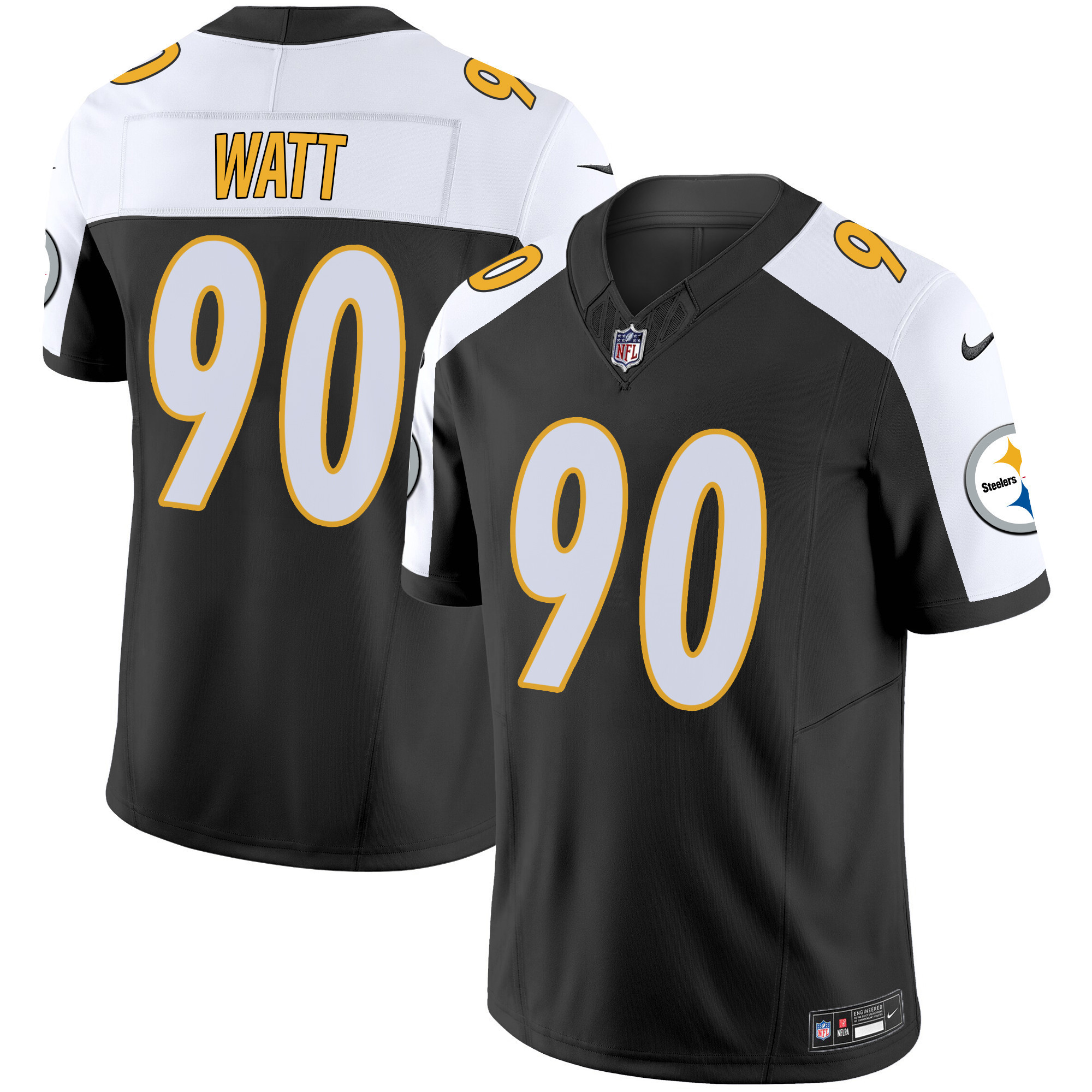 T. J. Watt Men's Pittsburgh Steelers Vapor Limited Black Alternate Jersey - All Stitched