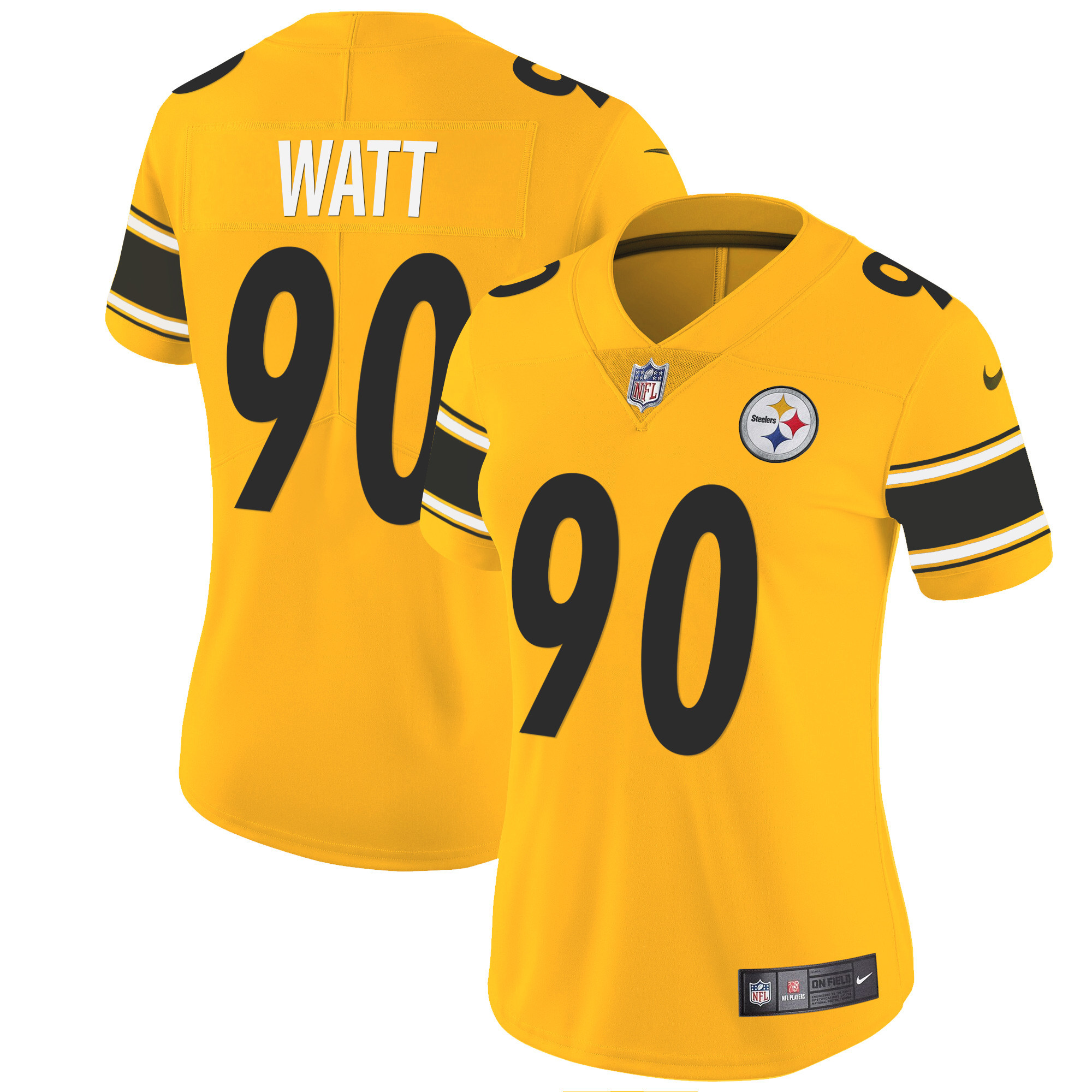 T. J. Watt Women's Pittsburgh Steelers Vapor Limited Gold Jersey - All Stitched