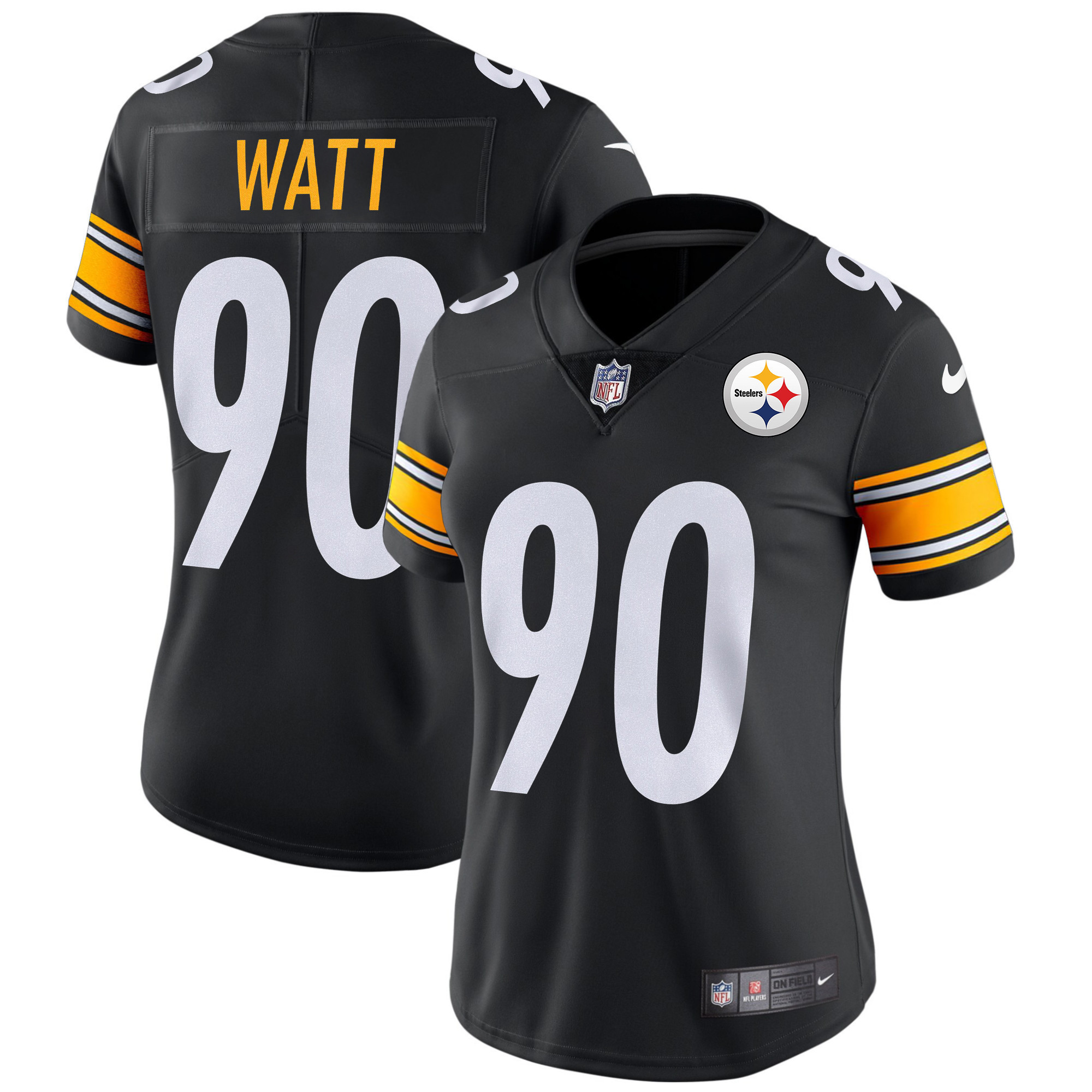 T. J. Watt Women's T. J. Watt Pittsburgh Steelers Vapor Black Jersey - All Stitched