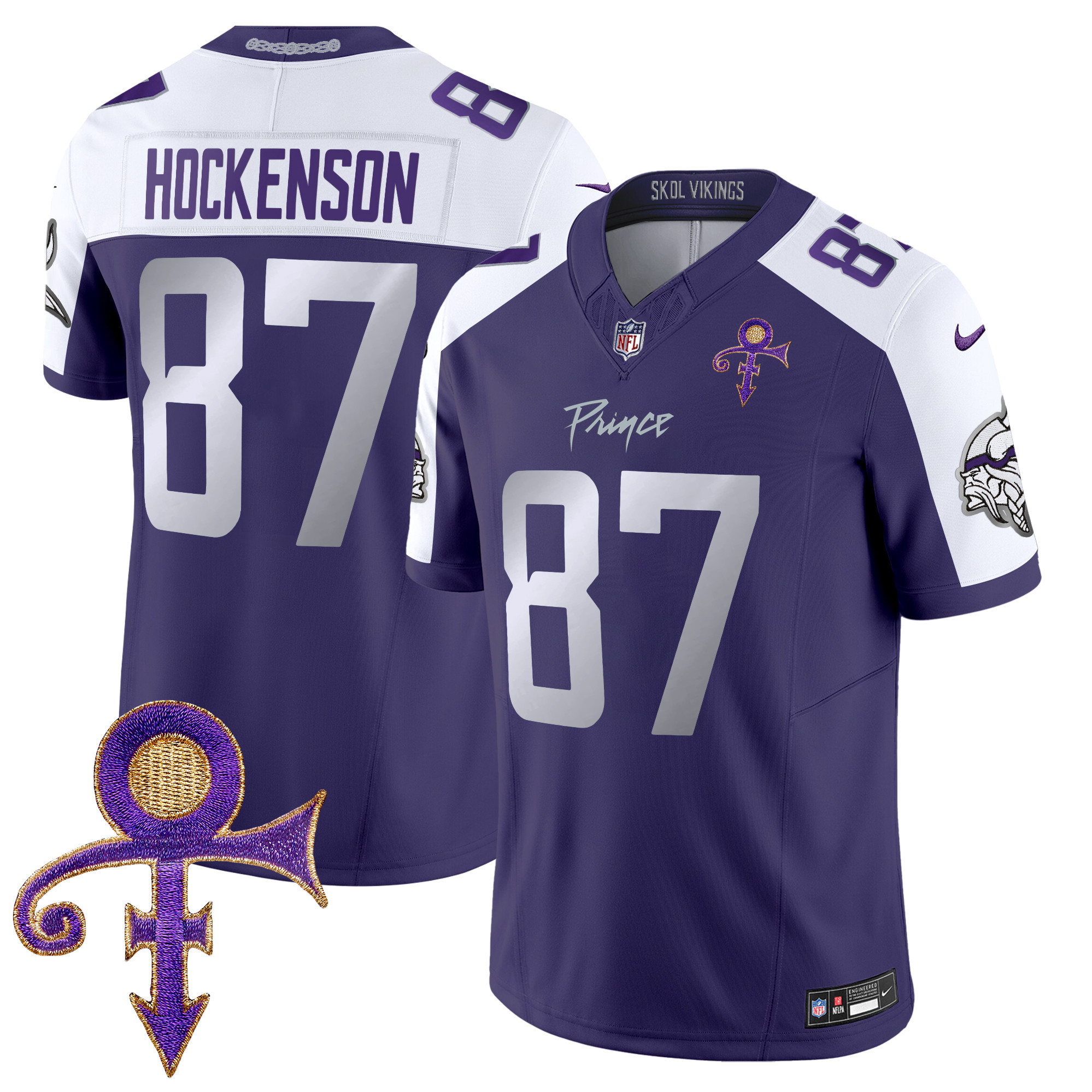 T.J. Hockenson Men's Minnesota Vikings 2024 Prince Vapor Limited Purple Alternate Jersey - All Stitched