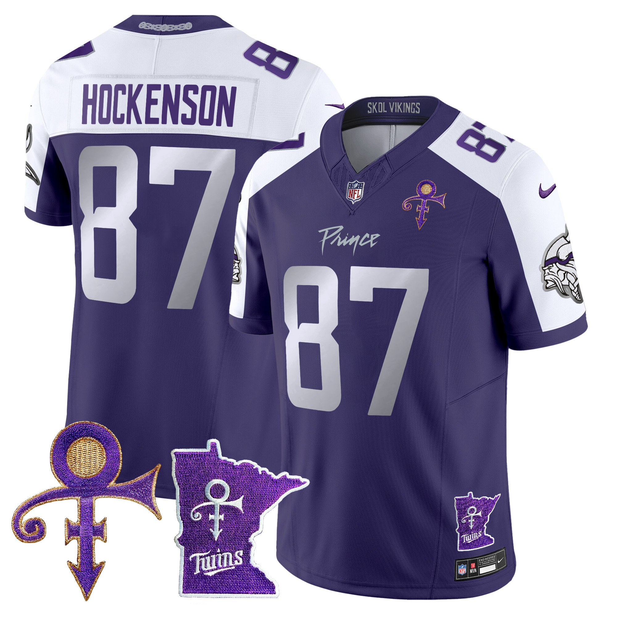 T.J. Hockenson Men's Minnesota Vikings 2024 Prince Vapor Limited Purple Alternate Jersey - All Stitched