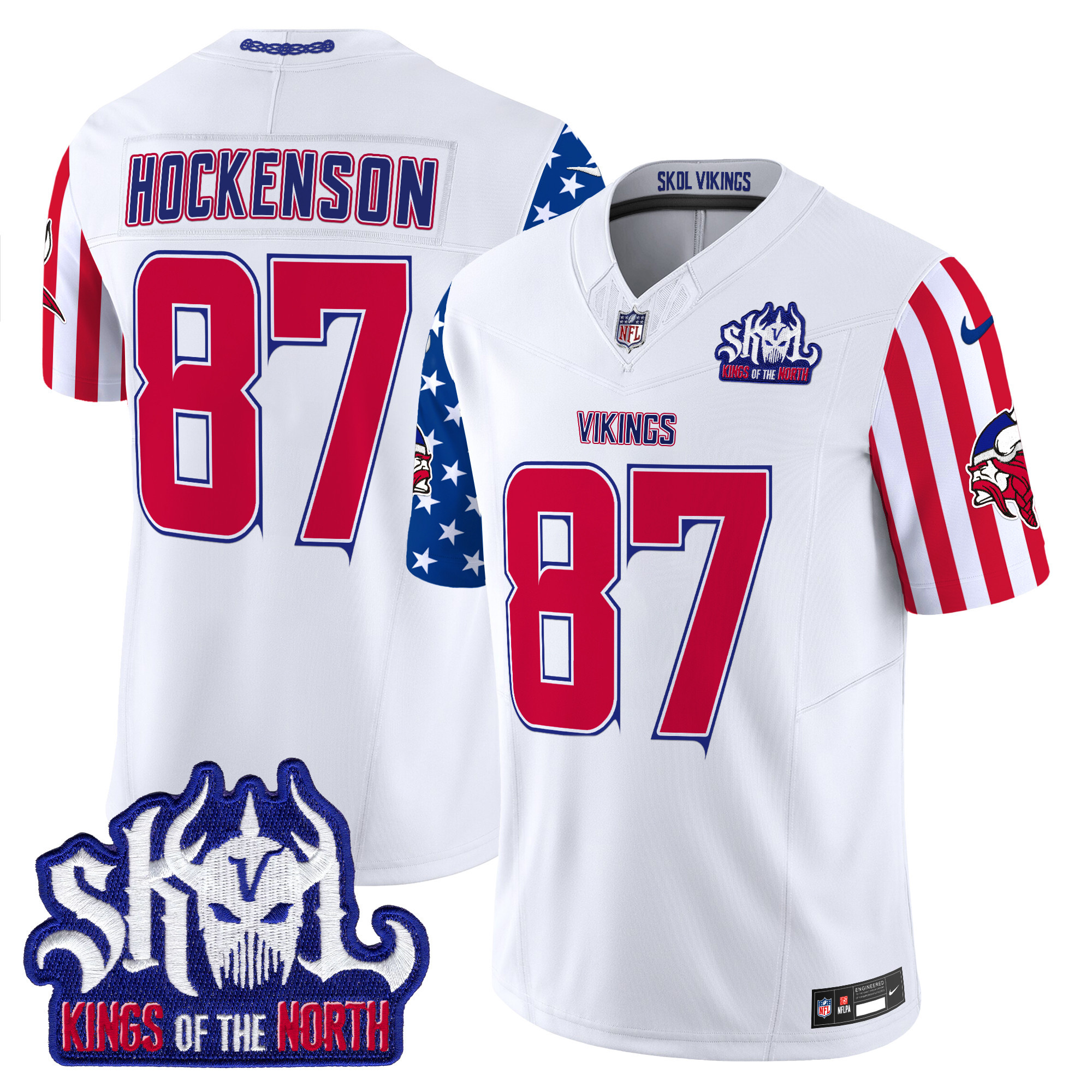 T.J. Hockenson Men's Minnesota Vikings American Style Vapor Limited White Jersey - All Stitched