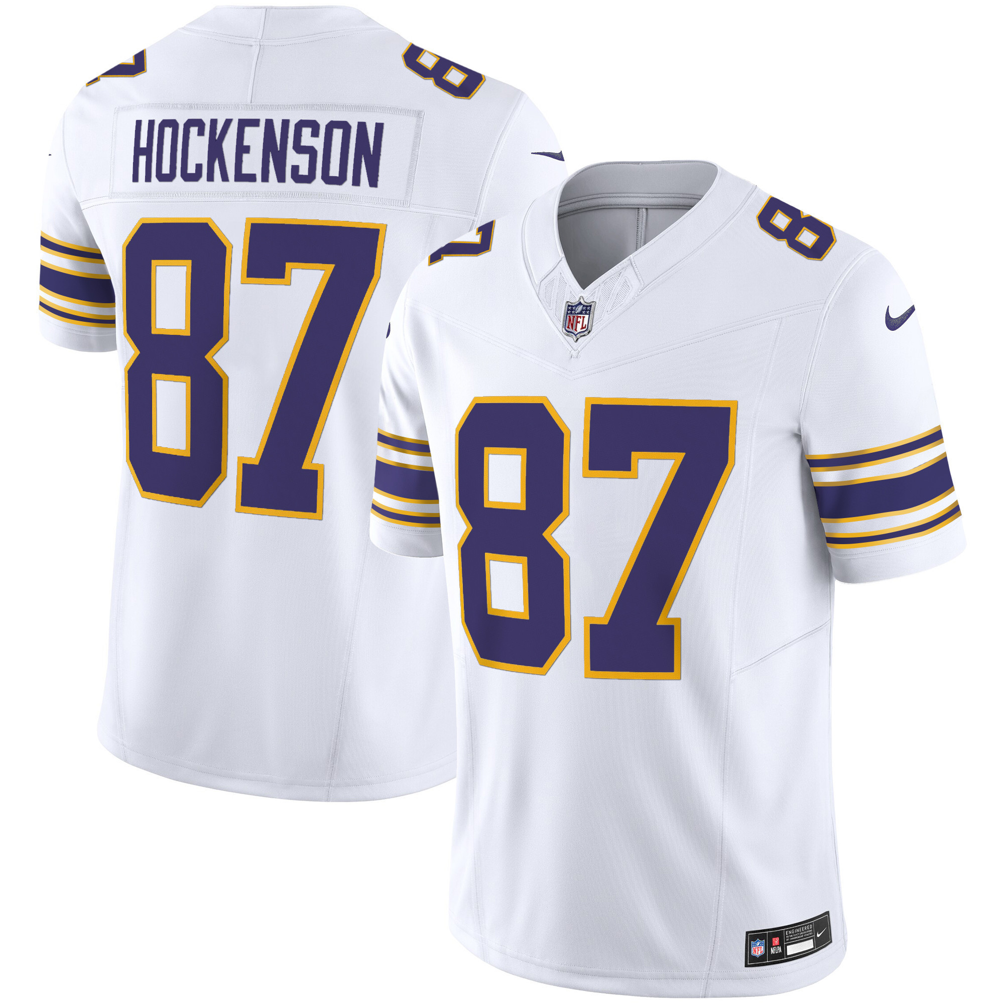 T.J. Hockenson Men's Minnesota Vikings Classic Limited White Jersey - All Stitched