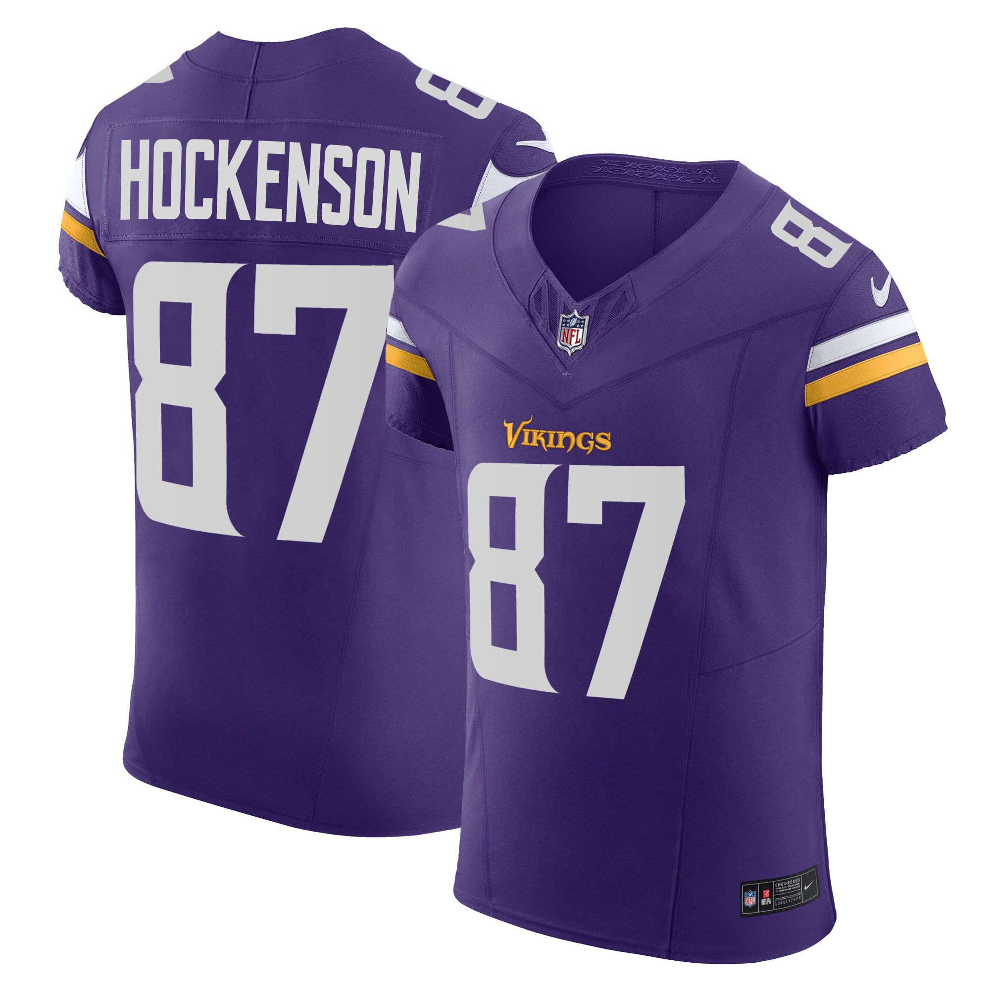 T.J. Hockenson Men's Minnesota Vikings Vapor Elite Purple Jersey - All Stitched