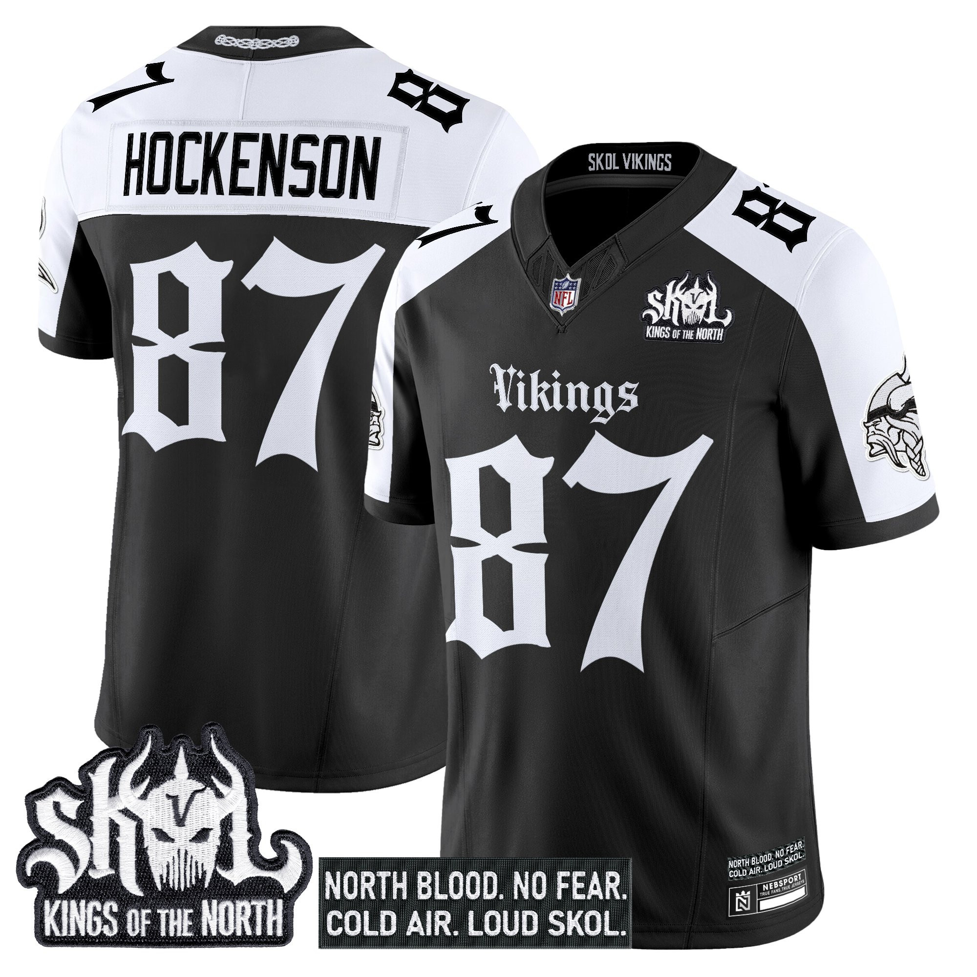 T.J.Hockenson Men's Minnesota Vikings 'Gothic Norseblood Edition' Vapor Limited Alternate Jersey - All Stitched