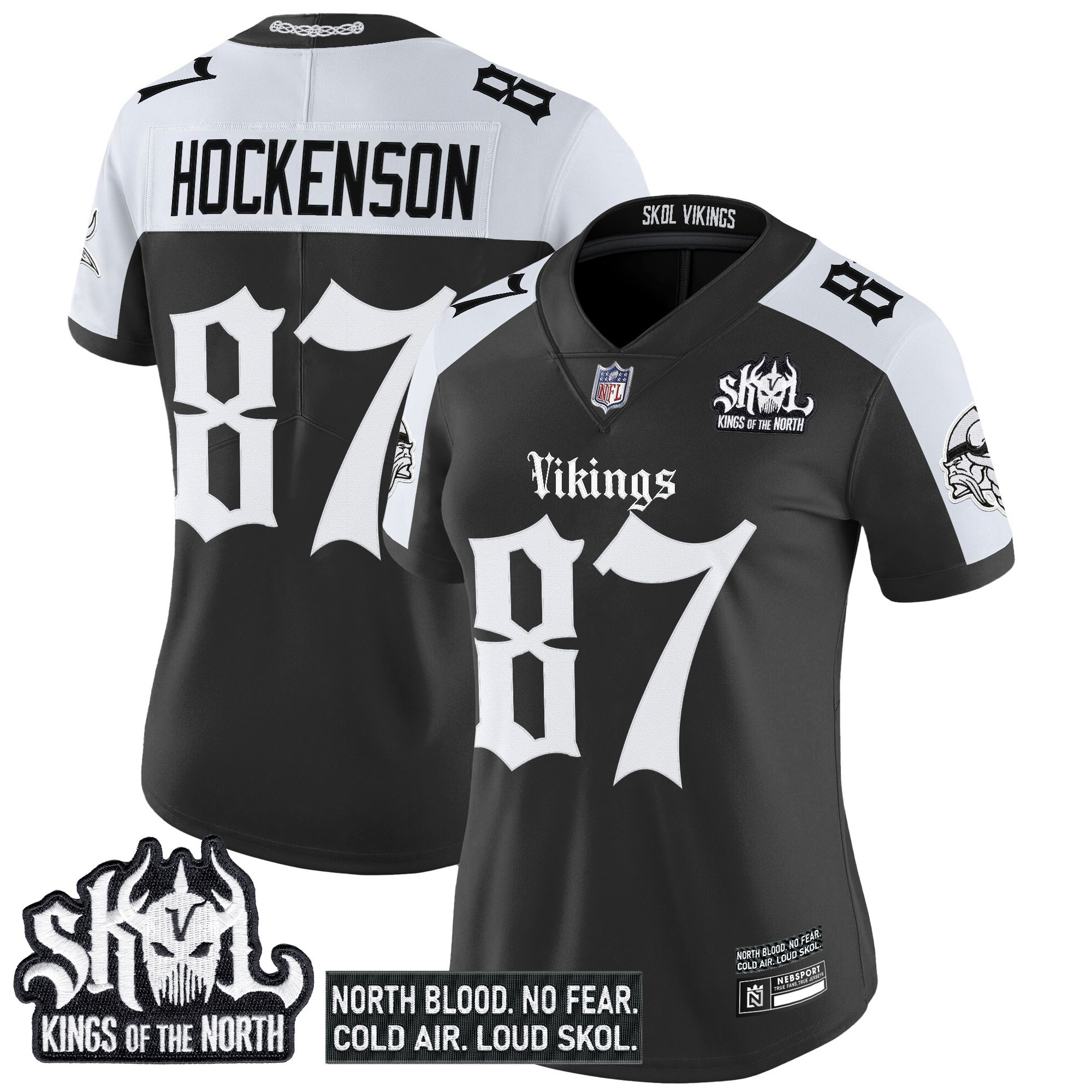 T.J.Hockenson Women's Minnesota Vikings 'Gothic Norseblood Edition' Vapor Limited Alternate Jersey - All Stitched
