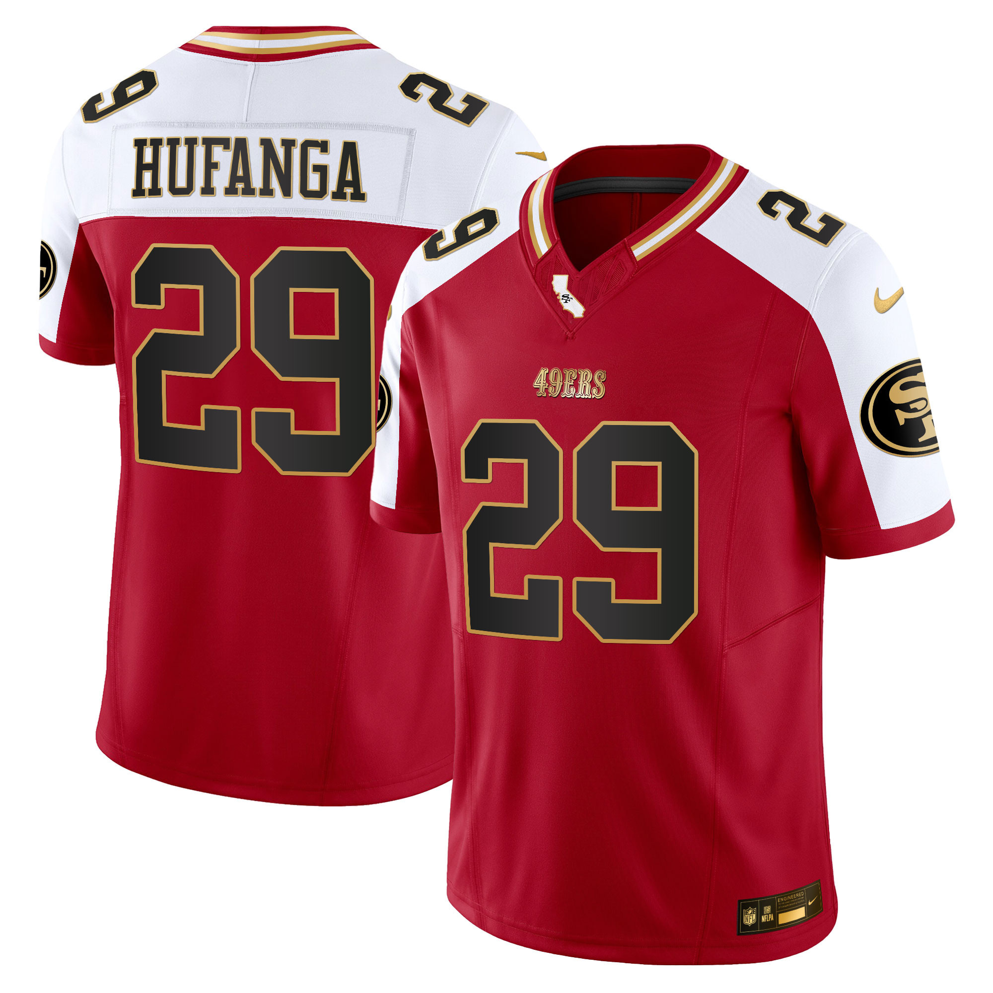 Talanoa Hufanga Men's San Francisco 49ers 2024 Gold Vapor Alternate Jersey - All Stitched