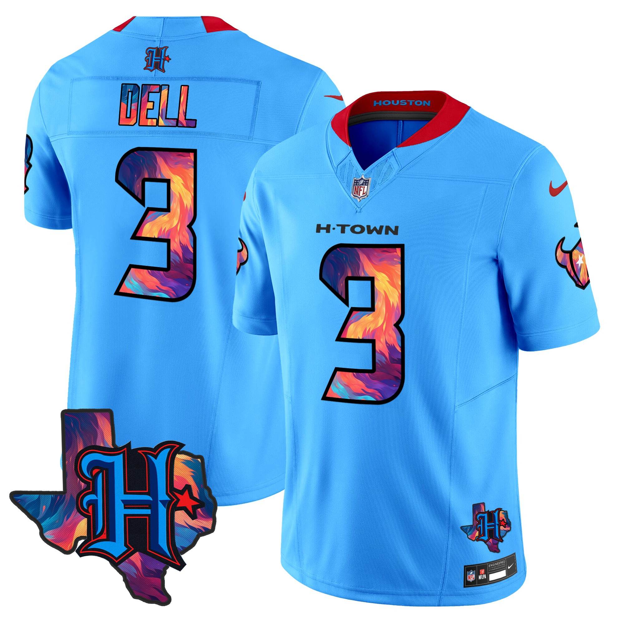 Tank Dell Men's Houston Texans 2024 Special Vapor Limited Blue Jersey - All Stitched