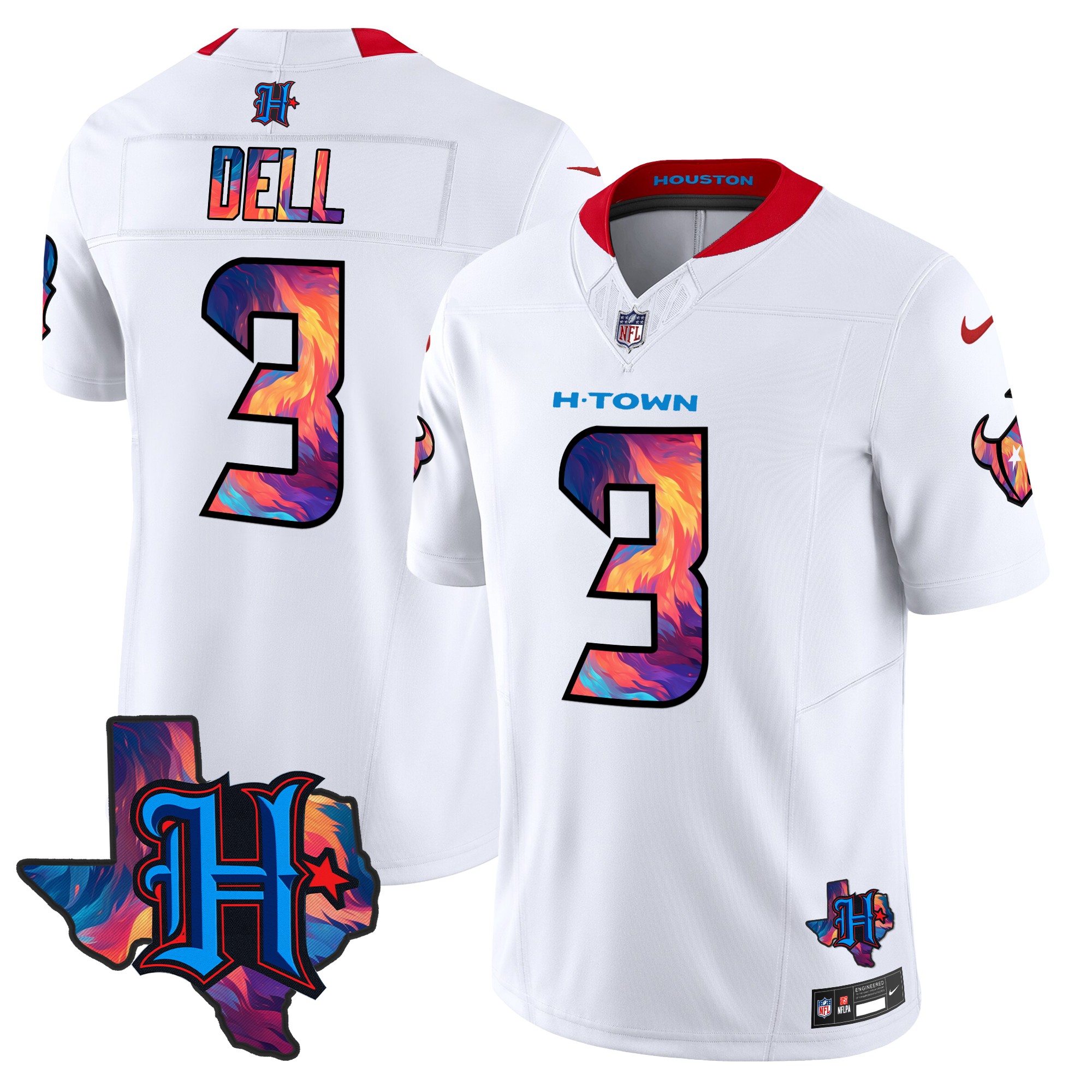 Tank Dell Men's Houston Texans 2024 Special Vapor Limited White Jersey - All Stitched