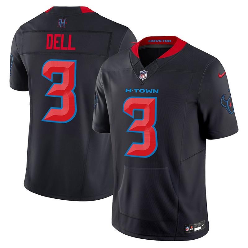 Tank Dell Men's Houston Texans 2024 Vapor Hand Warmer Navy Limited Jersey - All Stitched