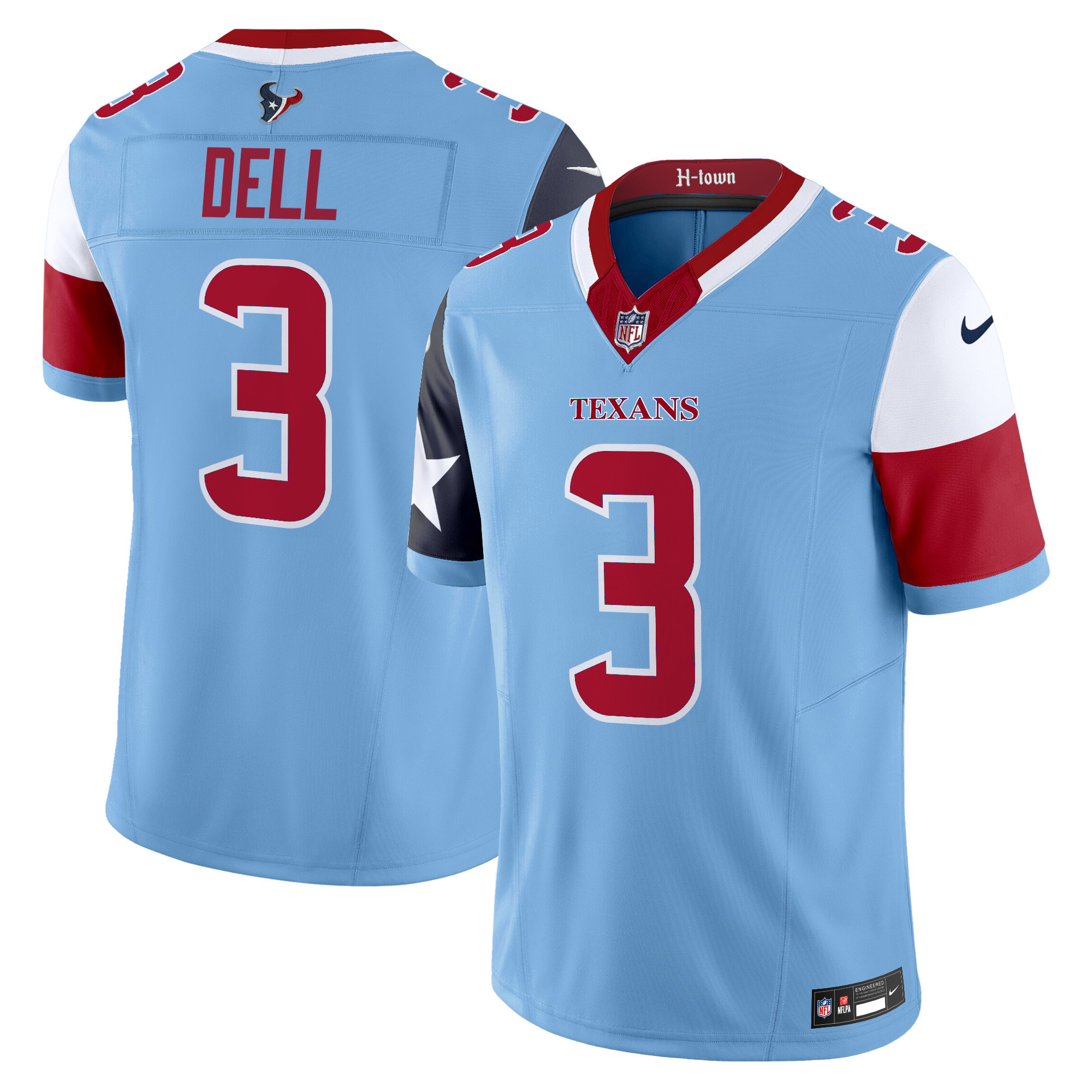 Tank Dell Men's Houston Texans 2024 Vapor Limited Blue Jersey - All Stitched