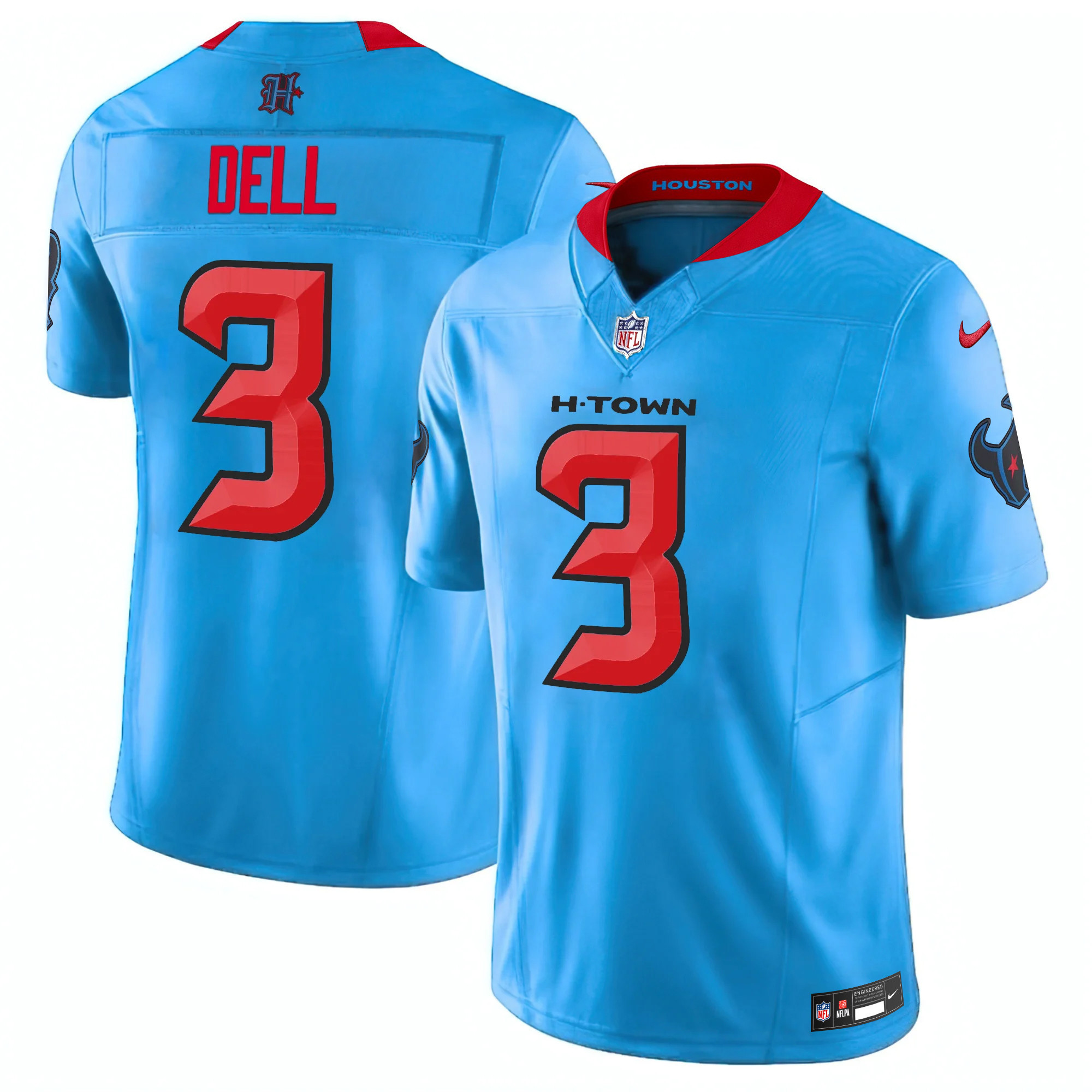 Tank Dell Men's Houston Texans 2024 Vapor Limited Blue Jersey - All Stitched