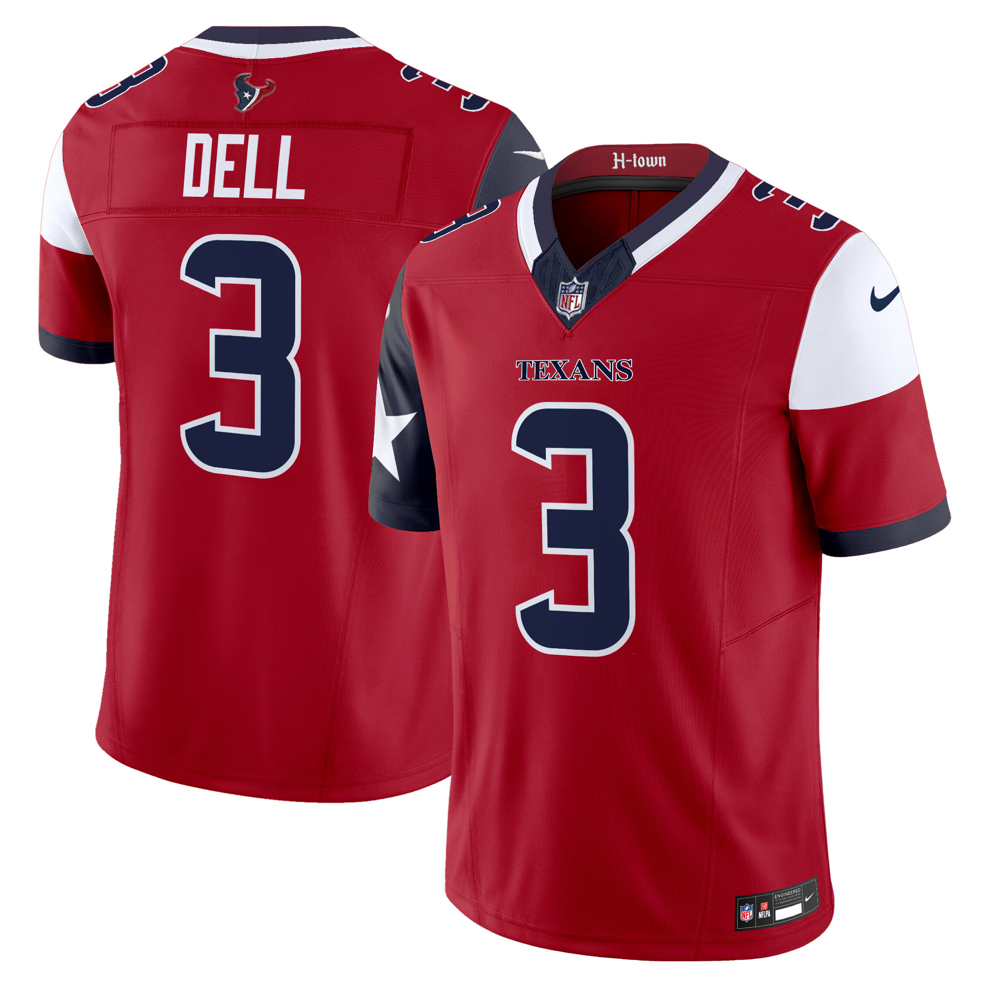 Tank Dell Men's Houston Texans 2024 Vapor Limited Red Jersey - All Stitched