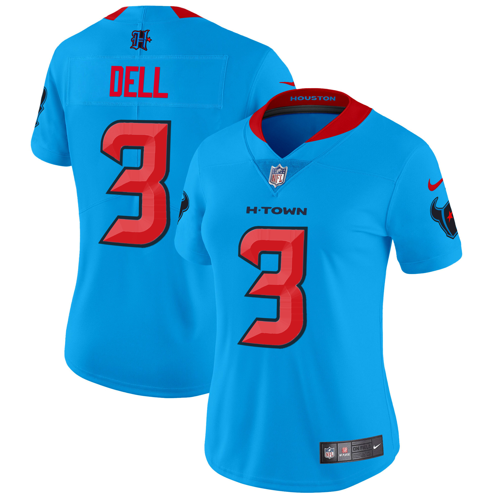 Tank Dell Women's Houston Texans 2024 Vapor Limited Blue Jersey - All Stitched