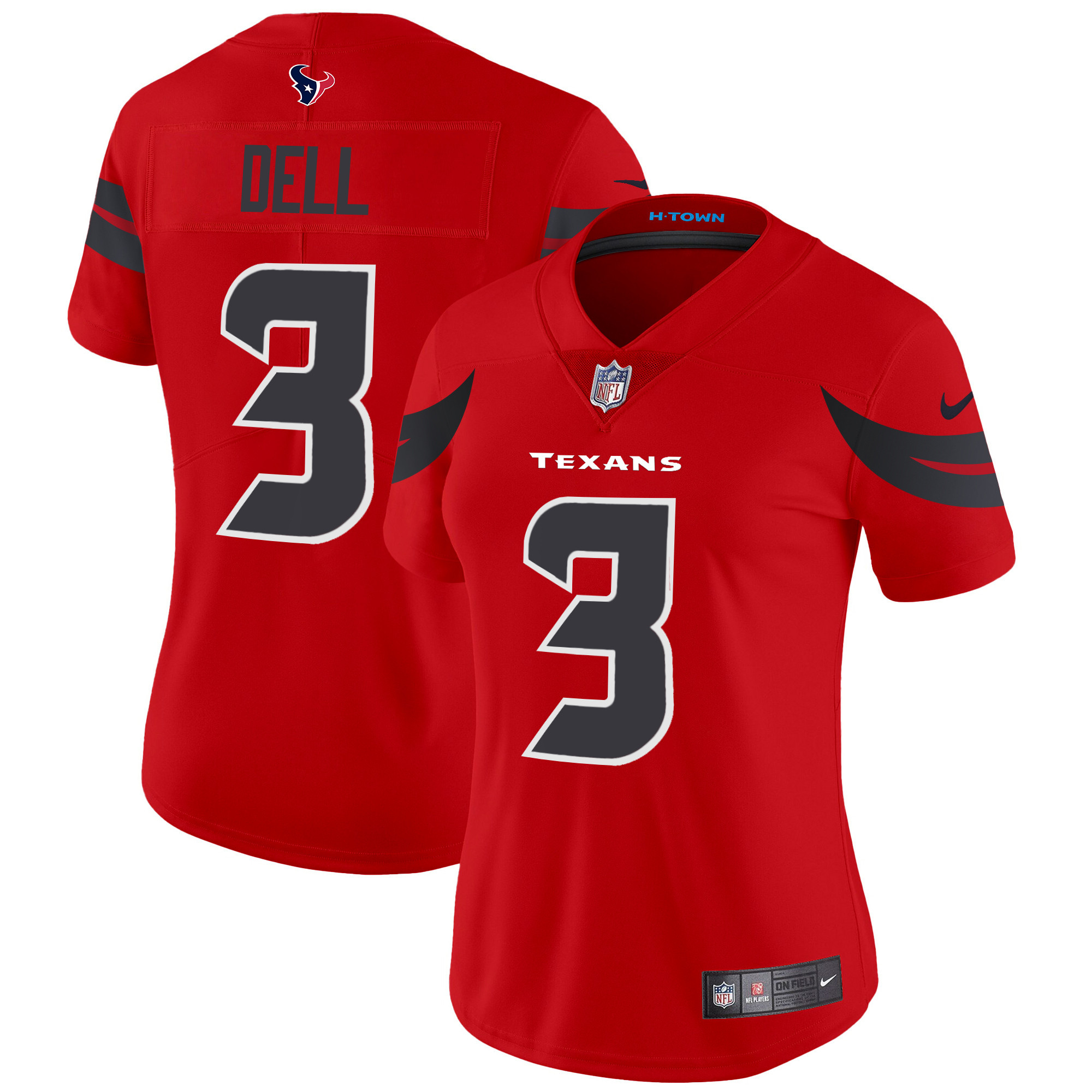 Tank Dell Women's Houston Texans 2024 Vapor Limited Red Jersey - All Stitched