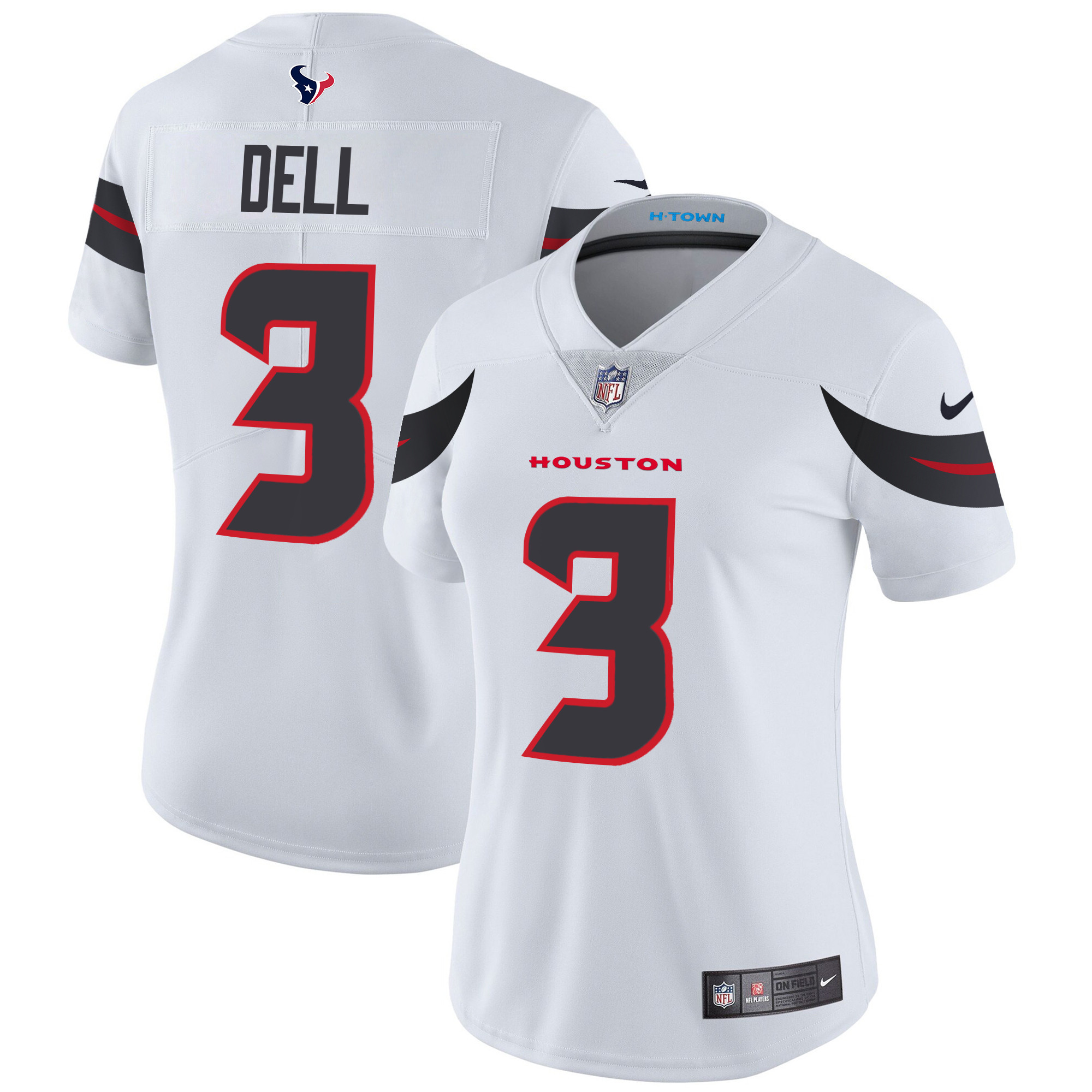 Tank Dell Women's Houston Texans 2024 Vapor Limited White Jersey - All Stitched