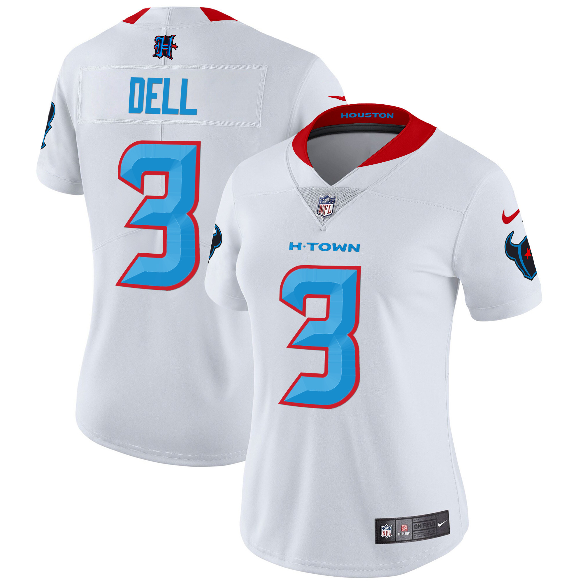 Tank Dell Women's Houston Texans 2024 Vapor Limited White Limited Jersey - All Stitched