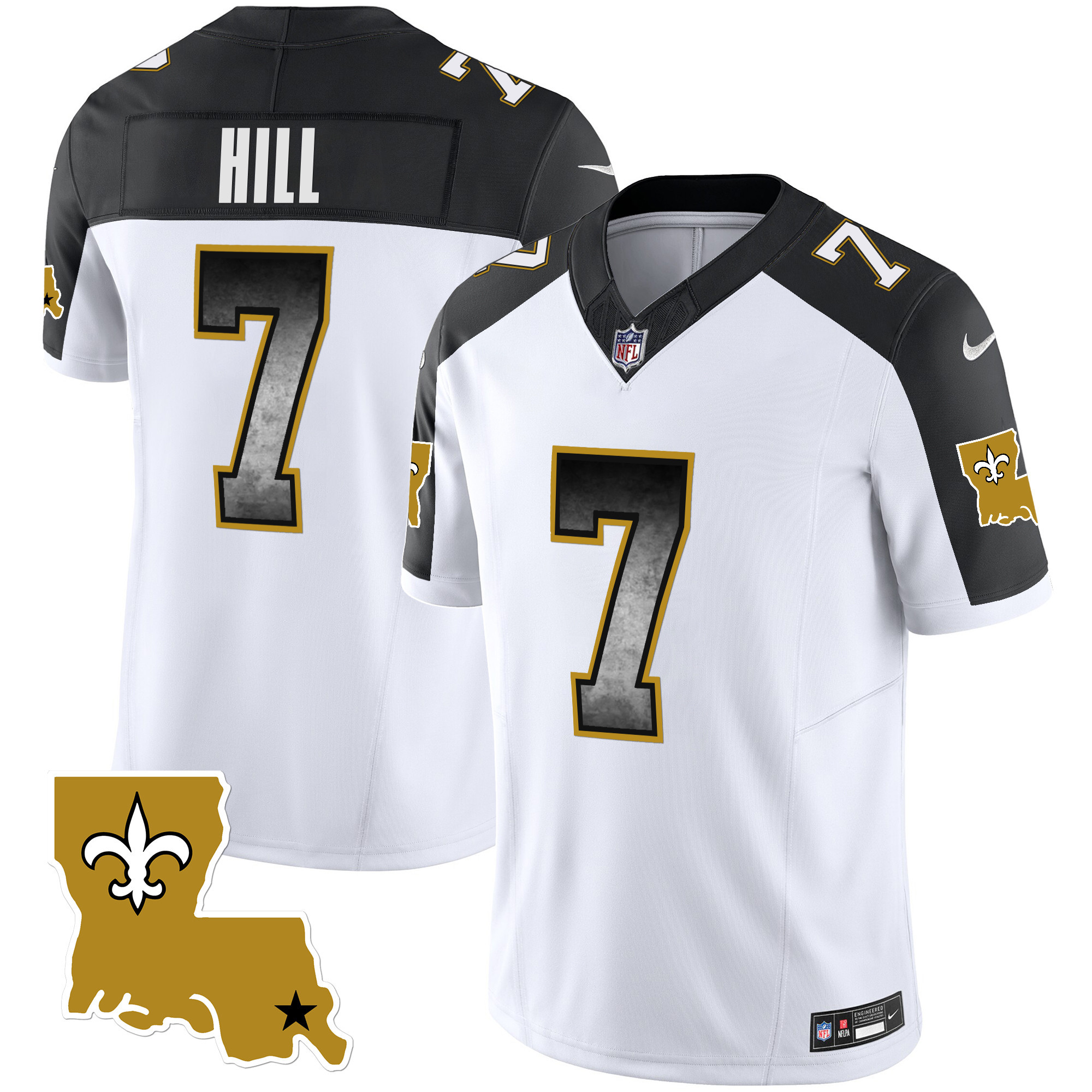 Taysom Hill Men's New Orleans Saints 1987 Legacy Arch Smoke Inverted Jersey - All Stitched