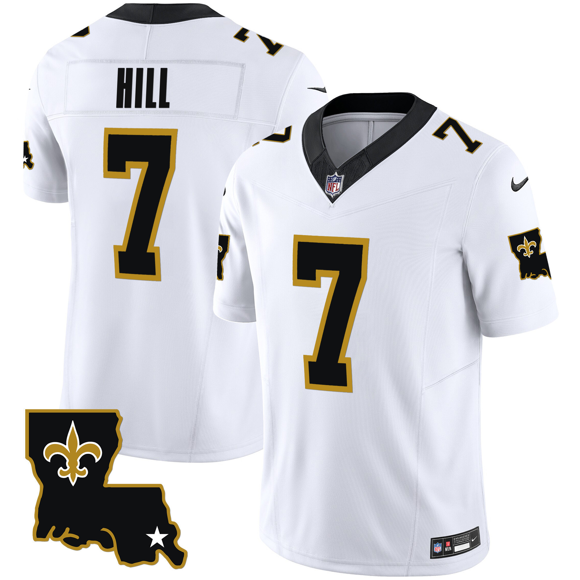 Taysom Hill Men's New Orleans Saints 1987 Legacy Vapor White Jersey - All Stitched
