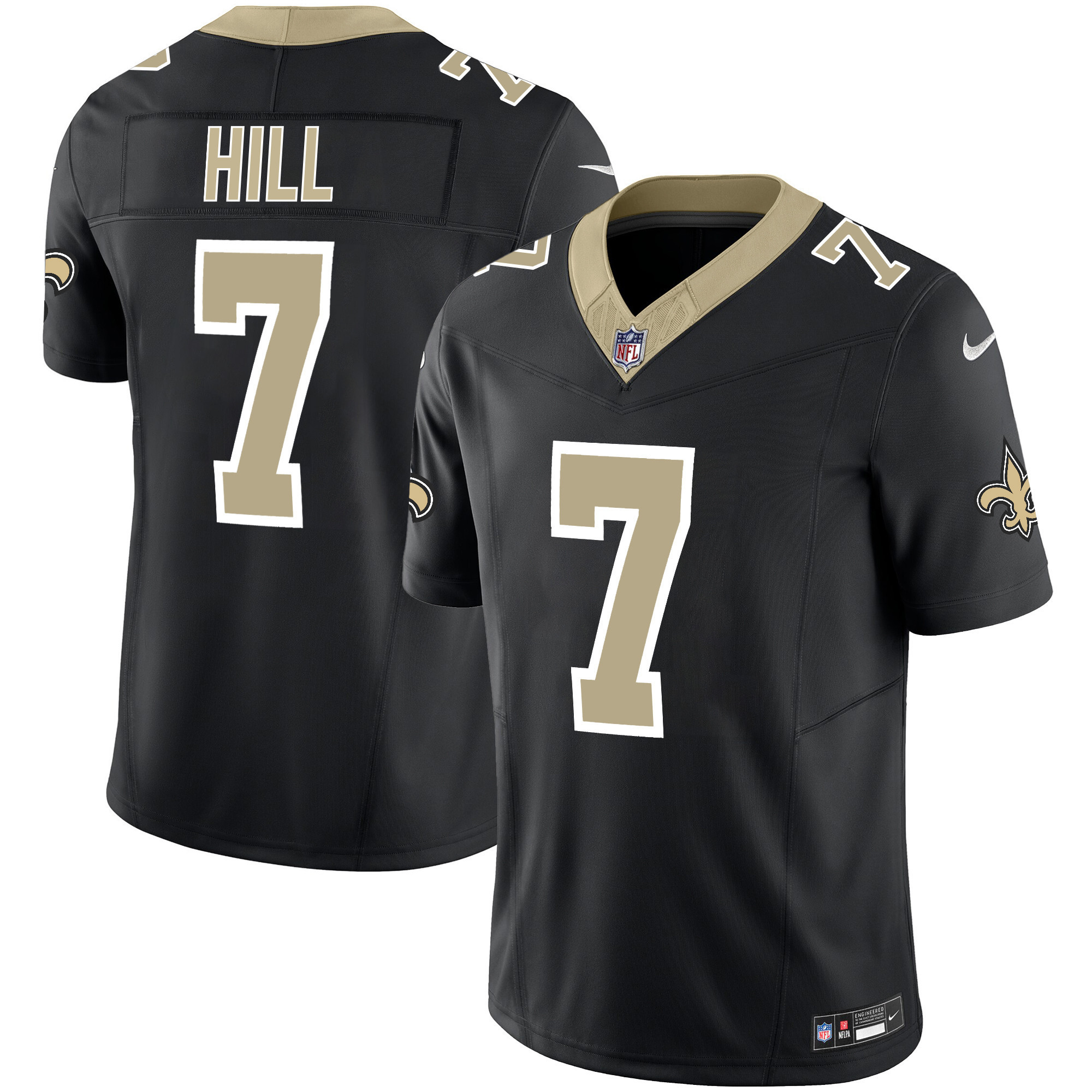 Taysom Hill Men's New Orleans Saints Vapor Limited Black Jersey - All Stitched