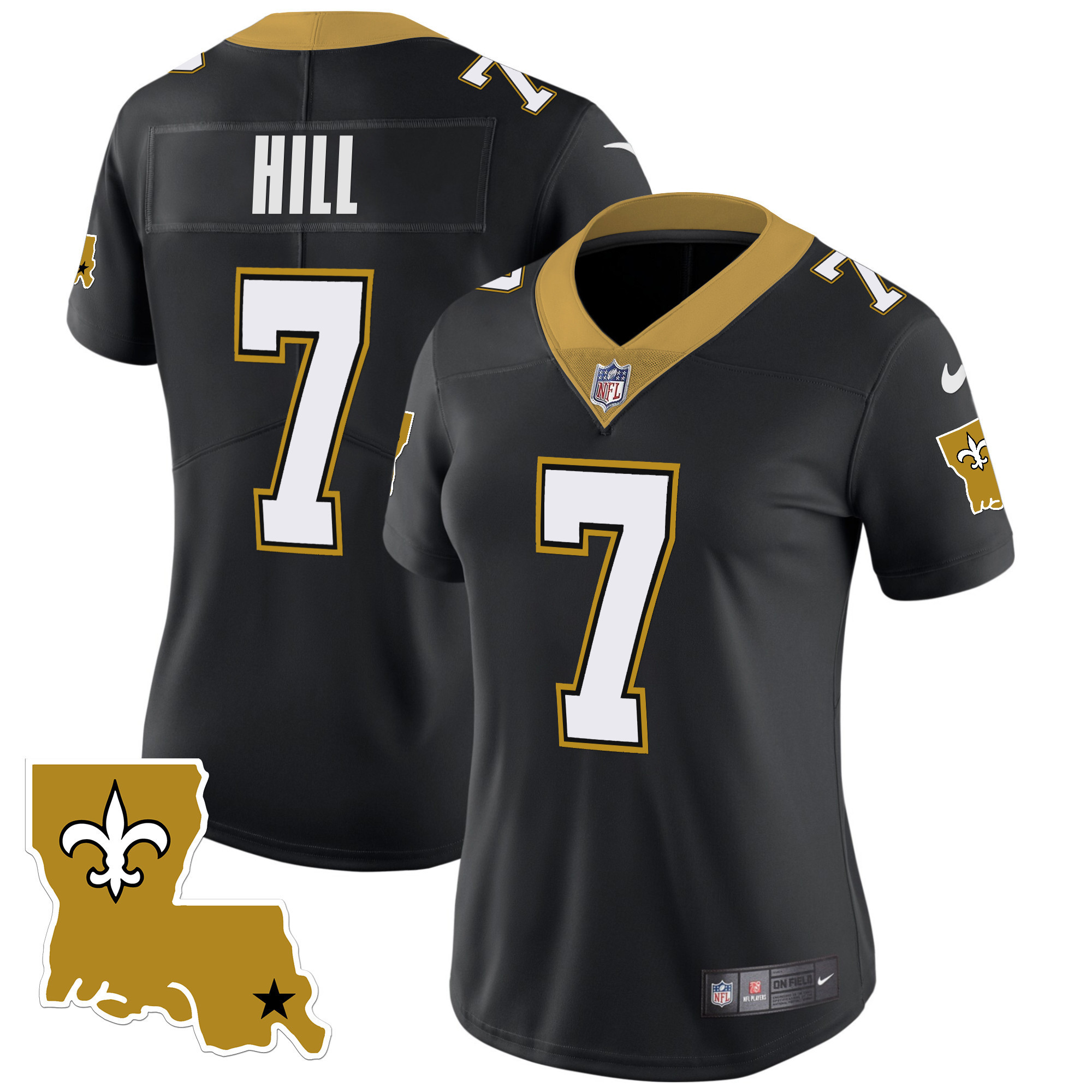 Taysom Hill Women's New Orleans Saints 1987 Legacy Vapor Black Jersey - All Stitched