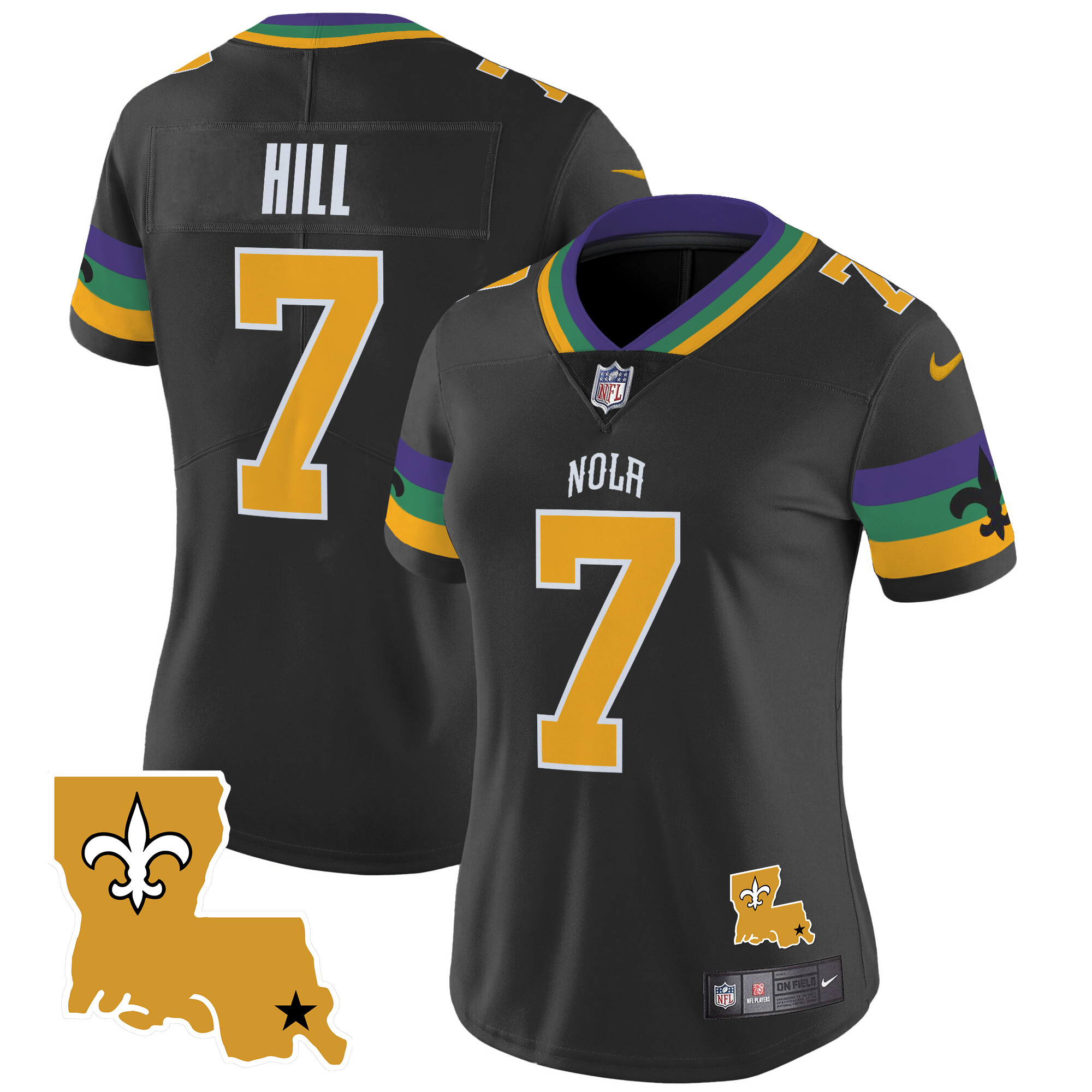 Taysom Hill Women's New Orleans Saints 2024 New Orleans City Vapor Limited Black Jersey - All Stitched