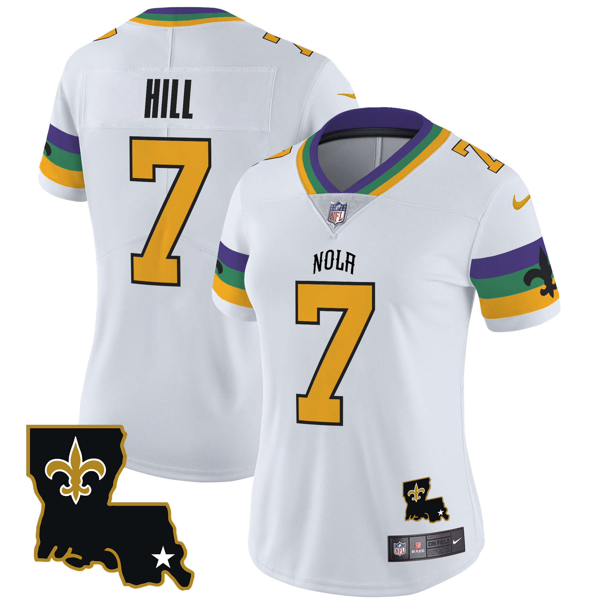 Taysom Hill Women's New Orleans Saints 2024 New Orleans City Vapor Limited White Jersey - All Stitched