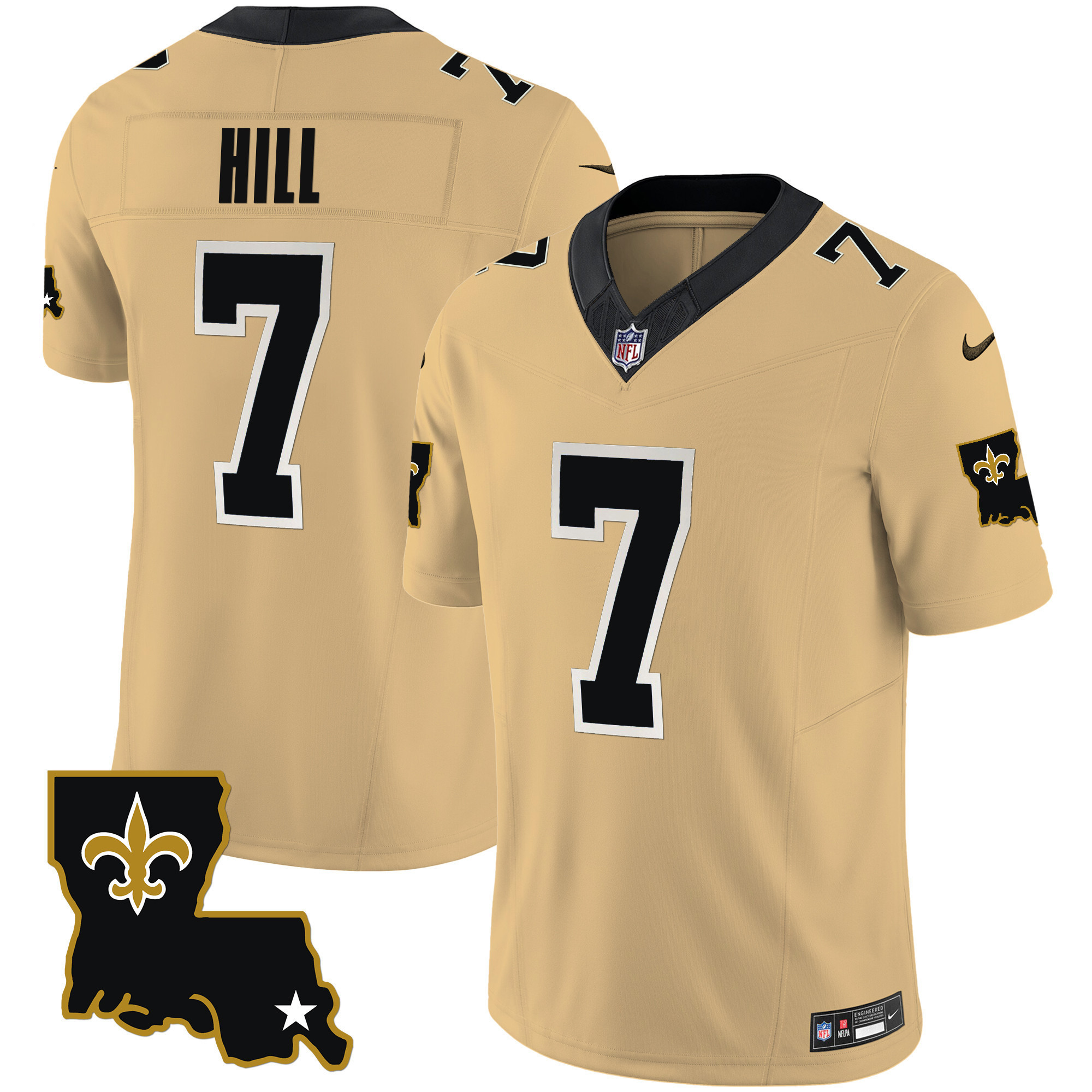 Taysom Hill Youth's New Orleans Saints 1987 Legacy Vapor Gold Jersey - All Stitched