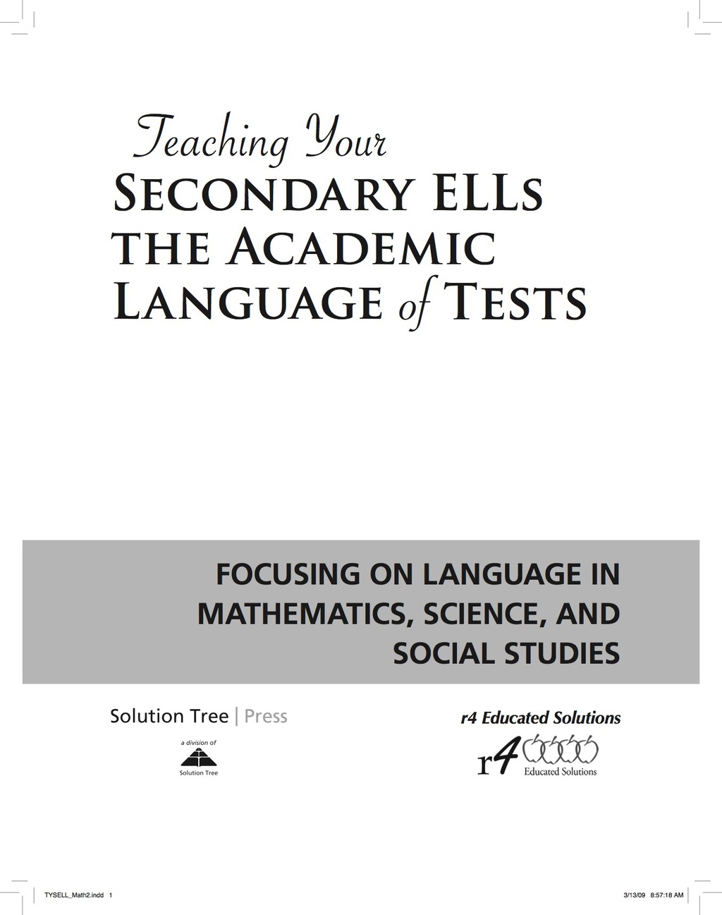 Teaching Your Secondary ELLs the Academic Language of Tests 1st Edition - (PDF/EPUB Version)