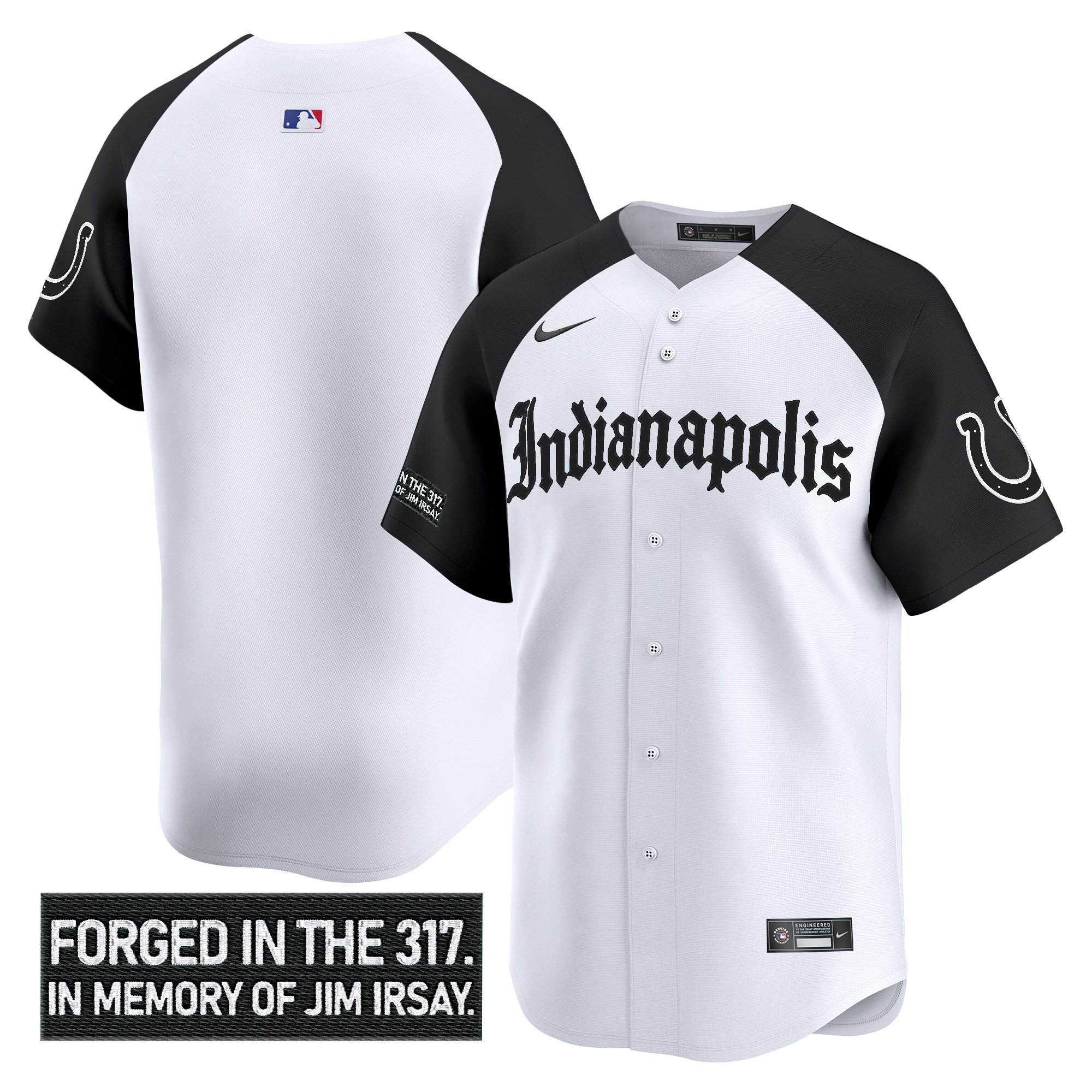 Team Men's Indianapolis Colts 'Jim Irsay Tribute' Vapor Baseball Alternate Jersey - All Stitched
