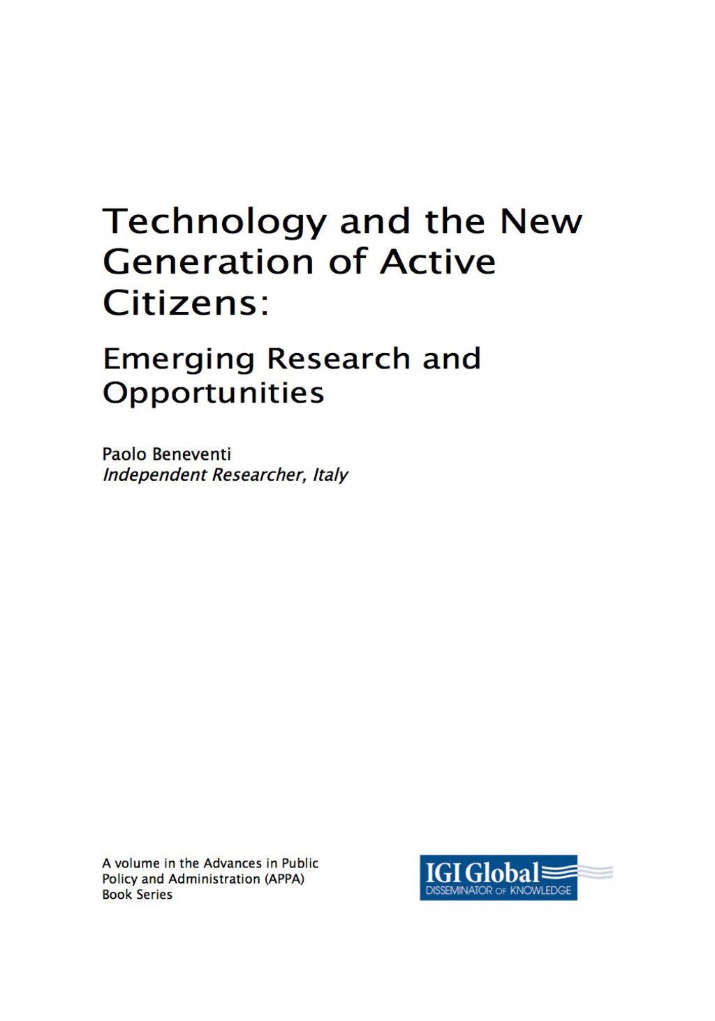 Technology and the New Generation of Active Citizens: Emerging Research ...