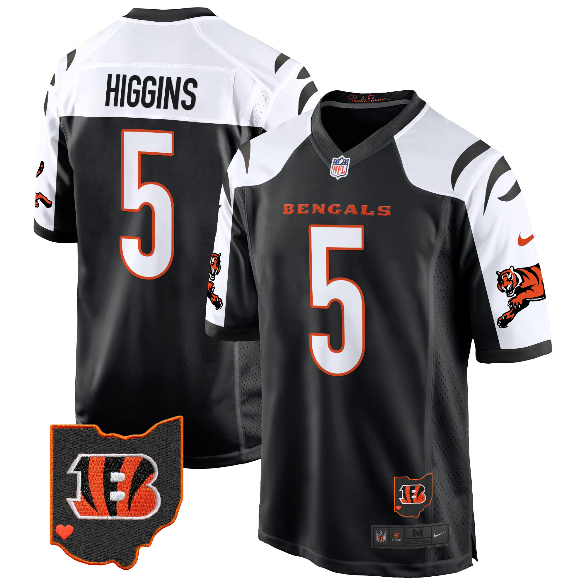 Tee Higgins Men's Cincinnati Bengals 2024 Game Black Alternate Jersey - All Stitched