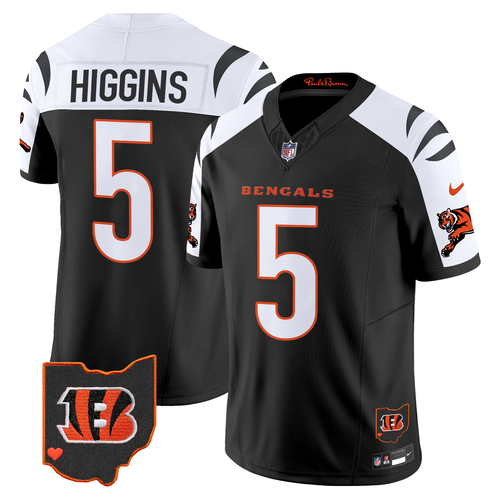 Tee Higgins Men's Cincinnati Bengals 2024 Vapor Limited Alternate Jersey - All Stitched