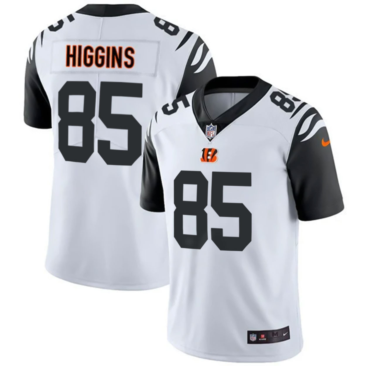 Tee Higgins Men's Cincinnati Bengals Black Gold & White Gold Vapor Color Rush Jersey - All Stitched