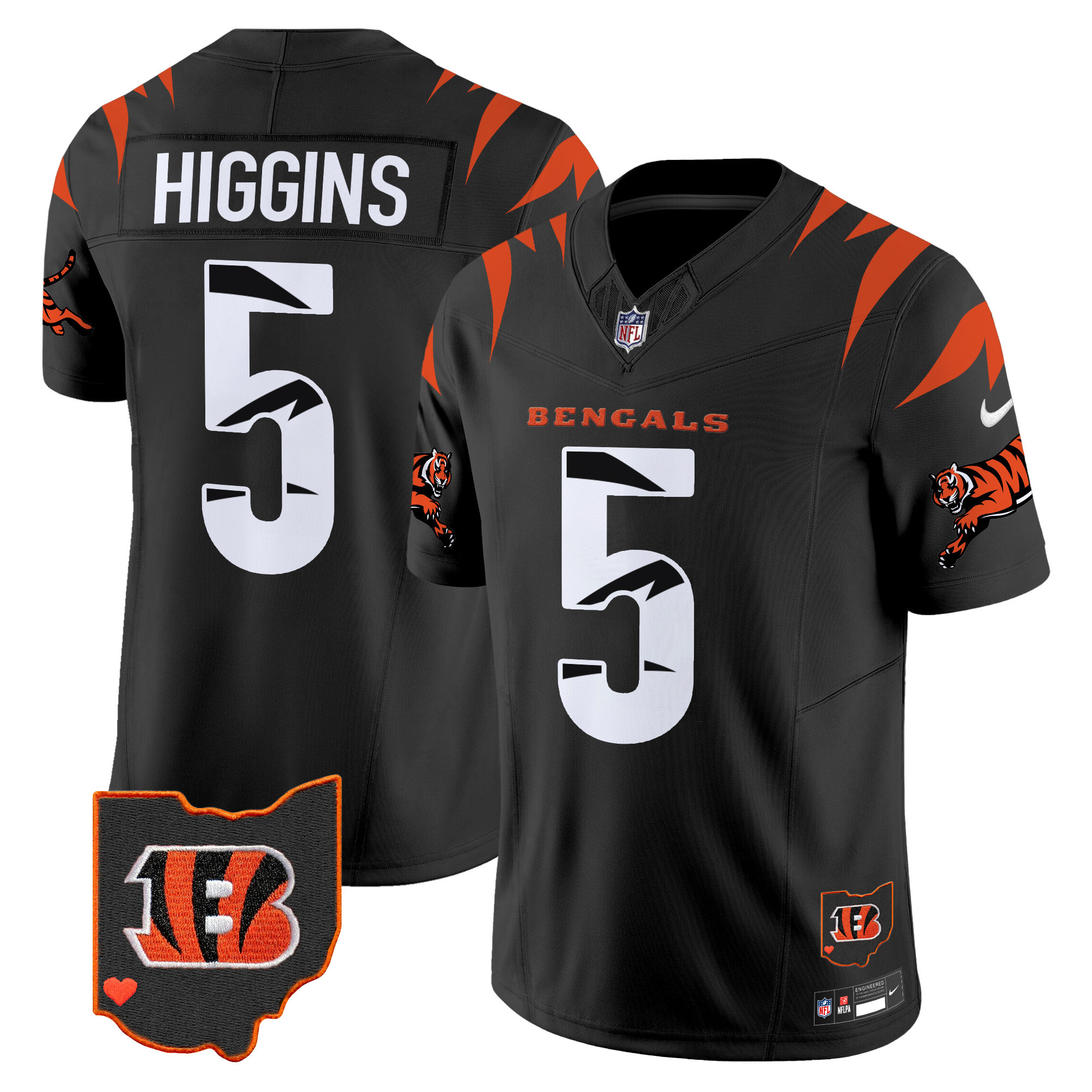 Tee Higgins Men's Cincinnati Bengals Special Vapor Limited Black Jersey - All Stitched