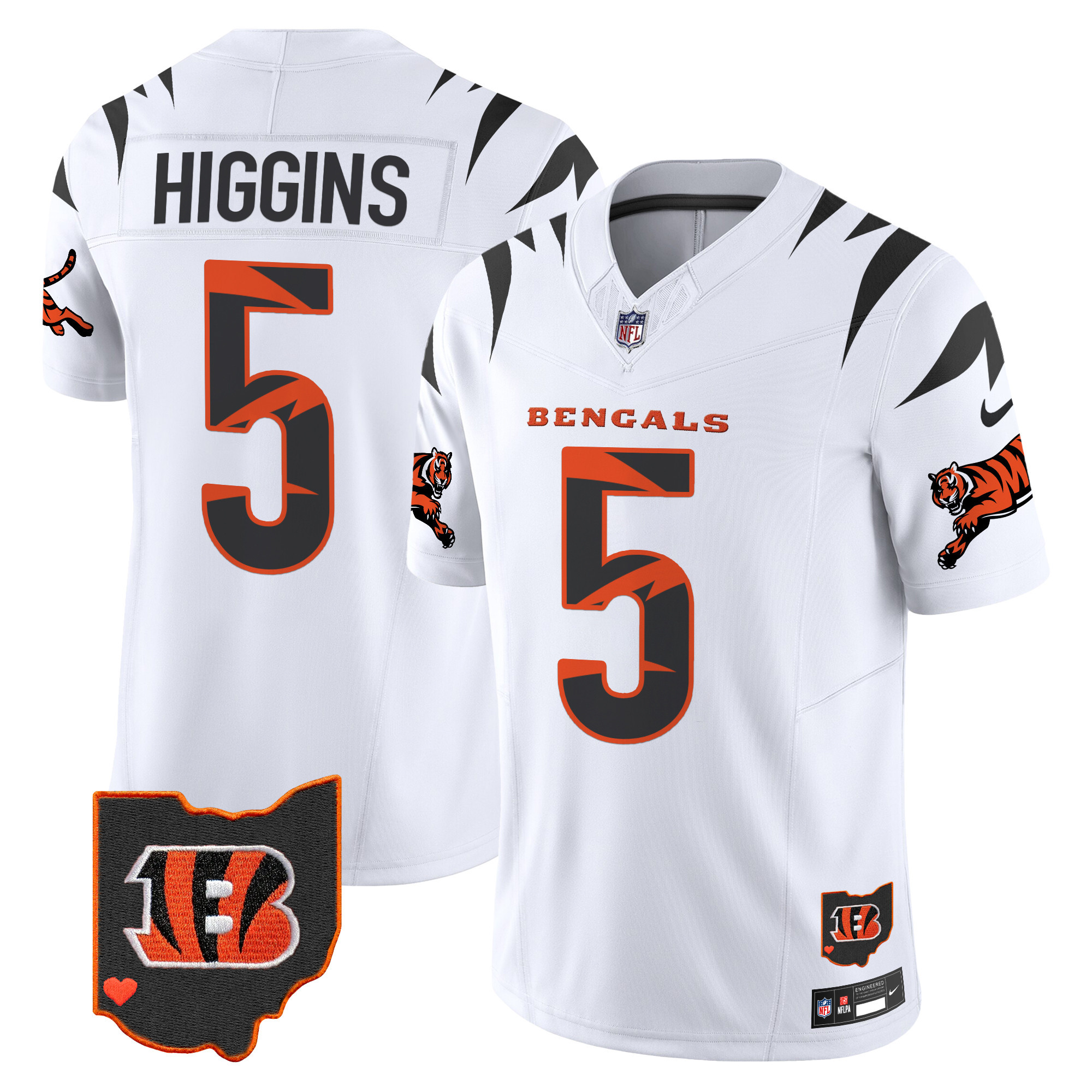 Tee Higgins Men's Cincinnati Bengals Special Vapor Limited White Jersey - All Stitched