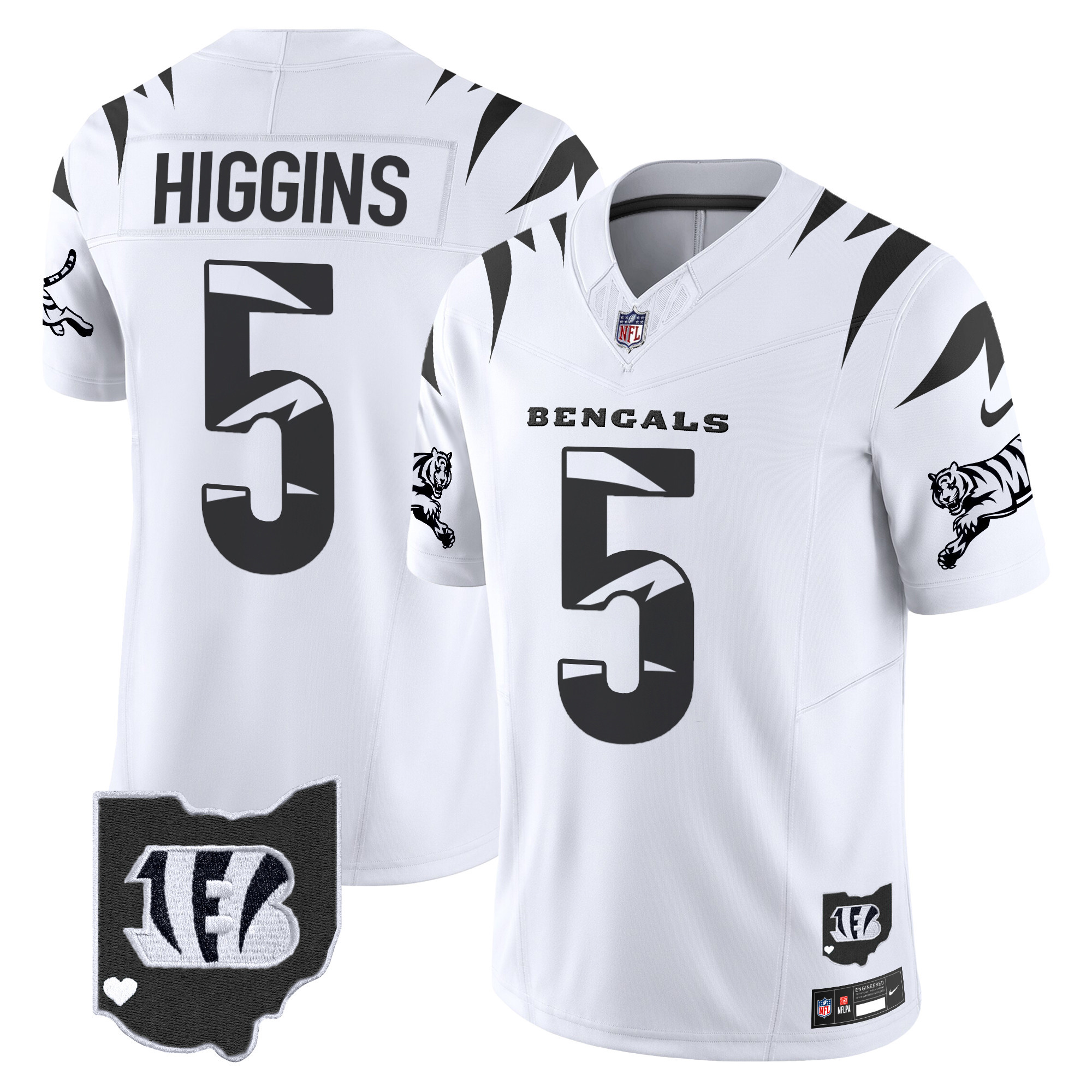 Tee Higgins Men's Cincinnati Bengals Special Vapor Limited White Limited Jersey - All Stitched