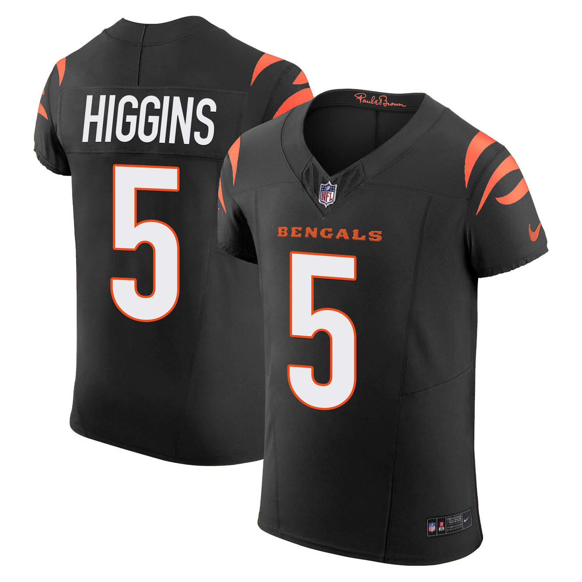 Tee Higgins Men's Cincinnati Bengals Vapor Elite Black Jersey - All Stitched