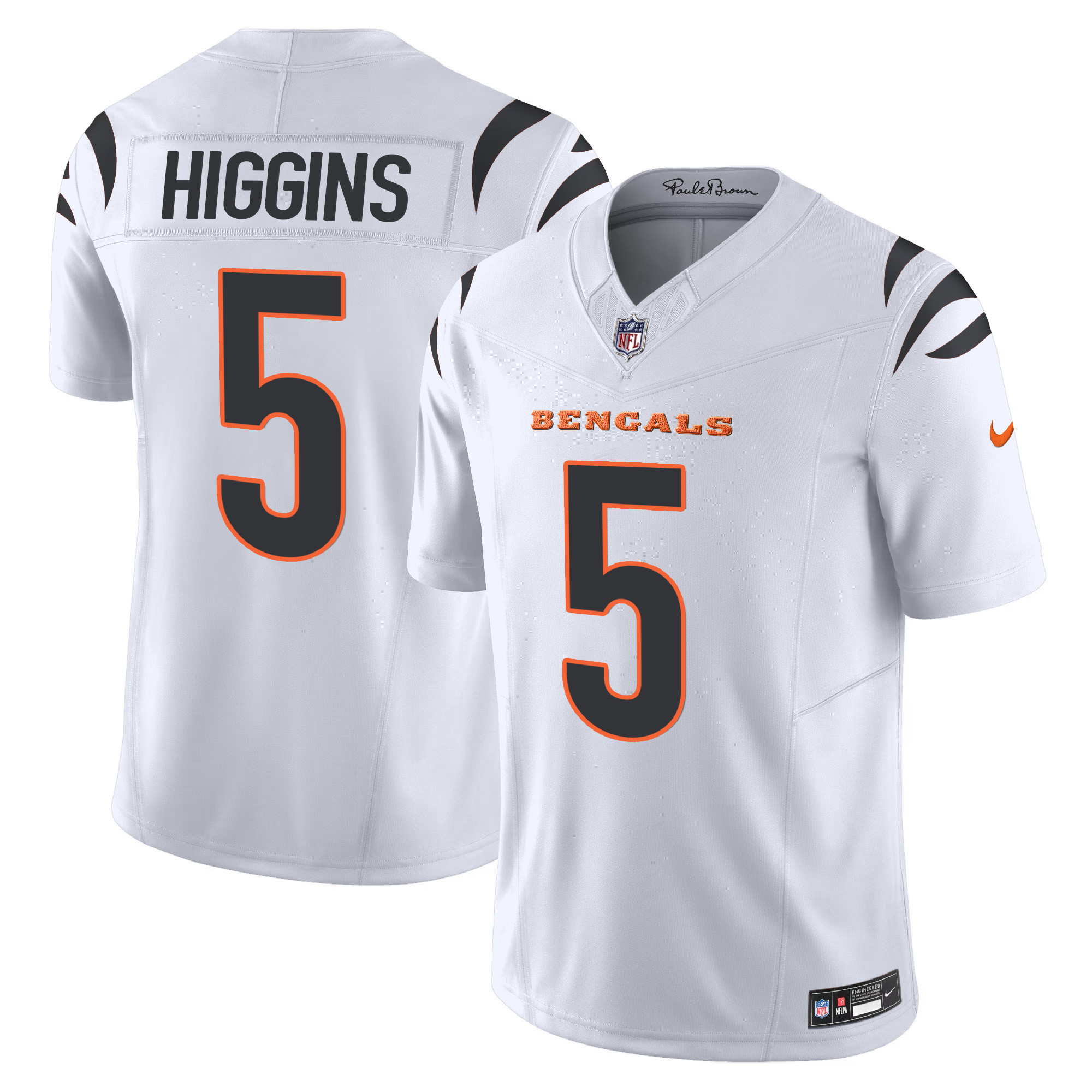 Tee Higgins Men's Cincinnati Bengals Vapor Limited White Jersey - All Stitched