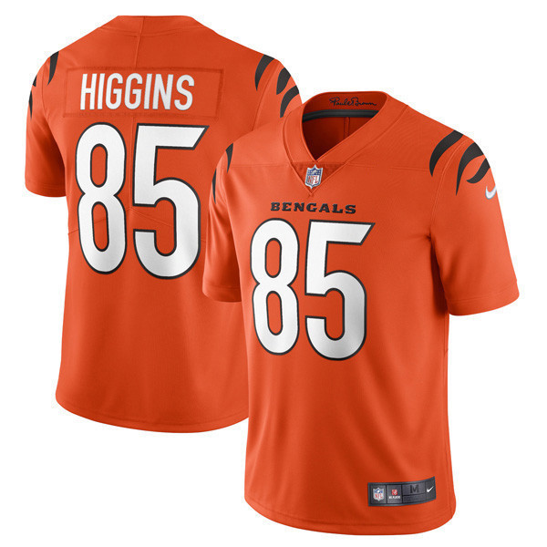 Tee Higgins Youth's Cincinnati Bengals Player Vapor Limited Orange Jersey - All Stitched