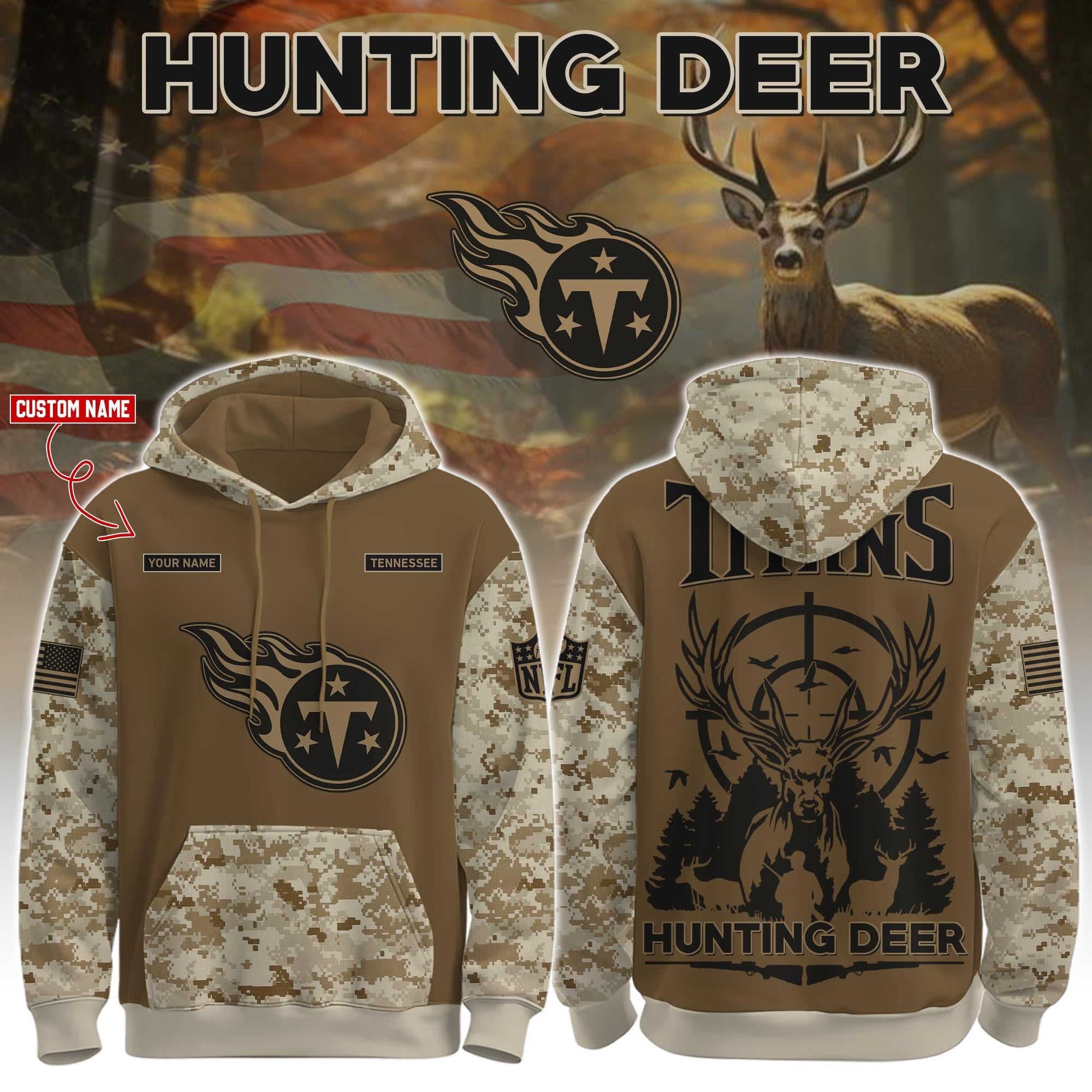 Tennessee Titans Deer Hunting Limited Edition Hoodie