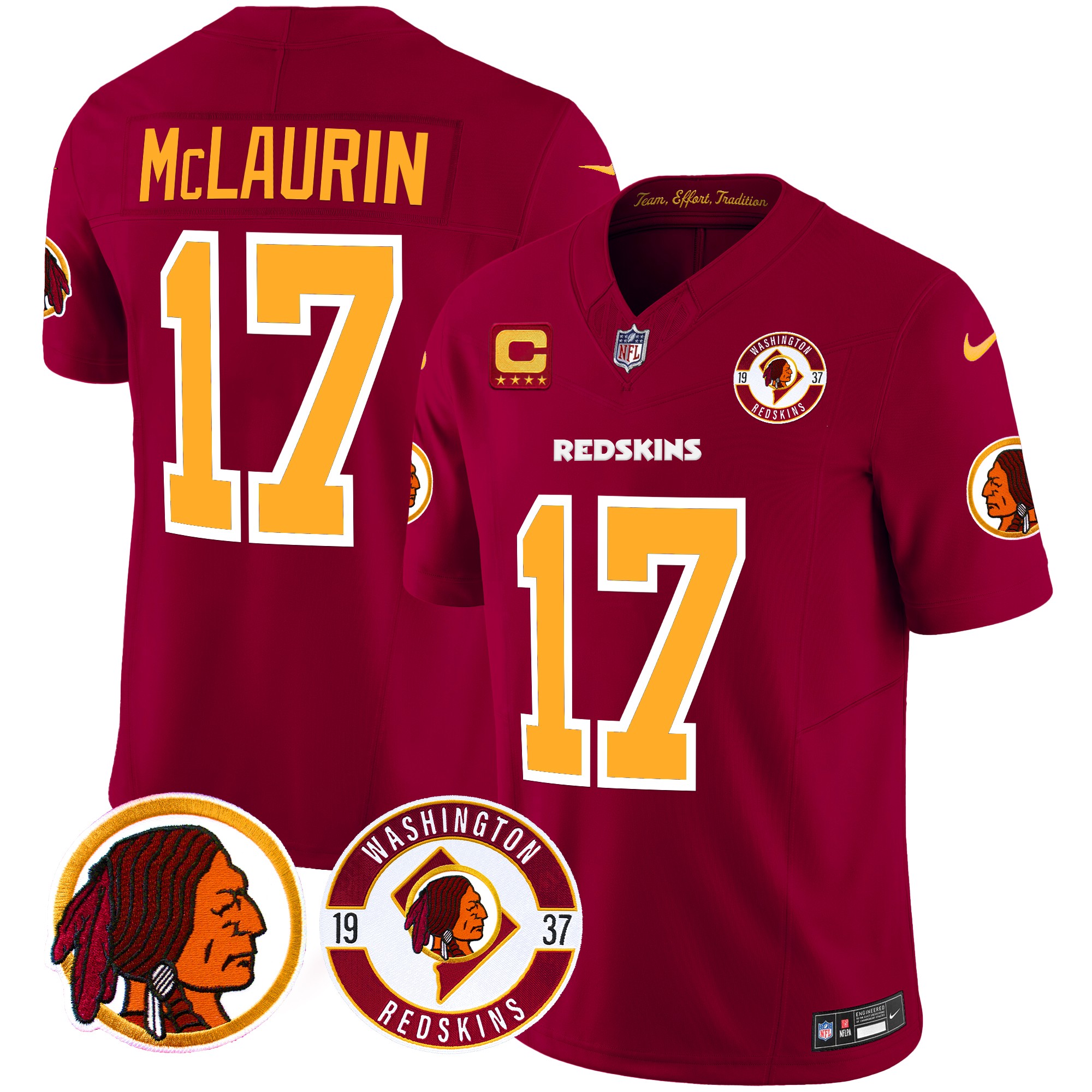 Terry McLaurin Men's Washington Redskins 2024 Vapor Limited Burgundy Jersey - All Stitched
