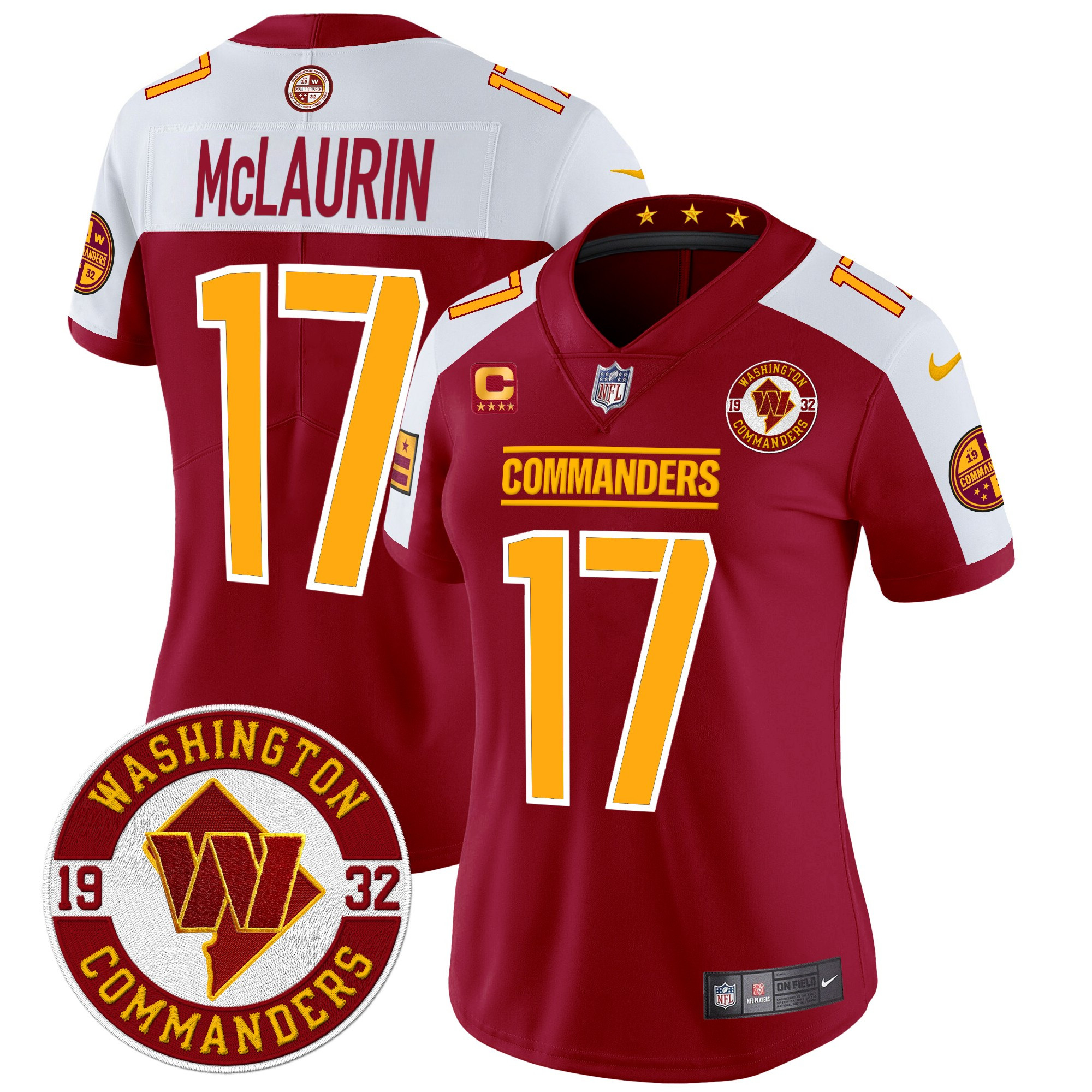 Terry McLaurin Women's Washington Commanders 2024 Vapor Limited Burgundy Alternate Jersey - All Stitched