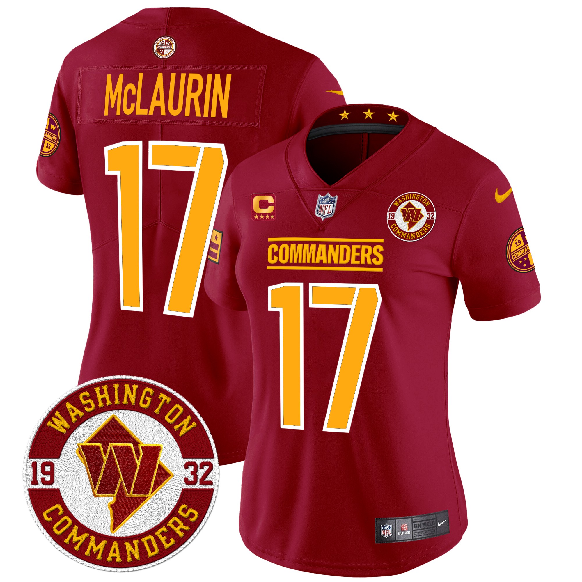 Terry McLaurin Women's Washington Commanders 2024 Vapor Limited Burgundy Jersey - All Stitched