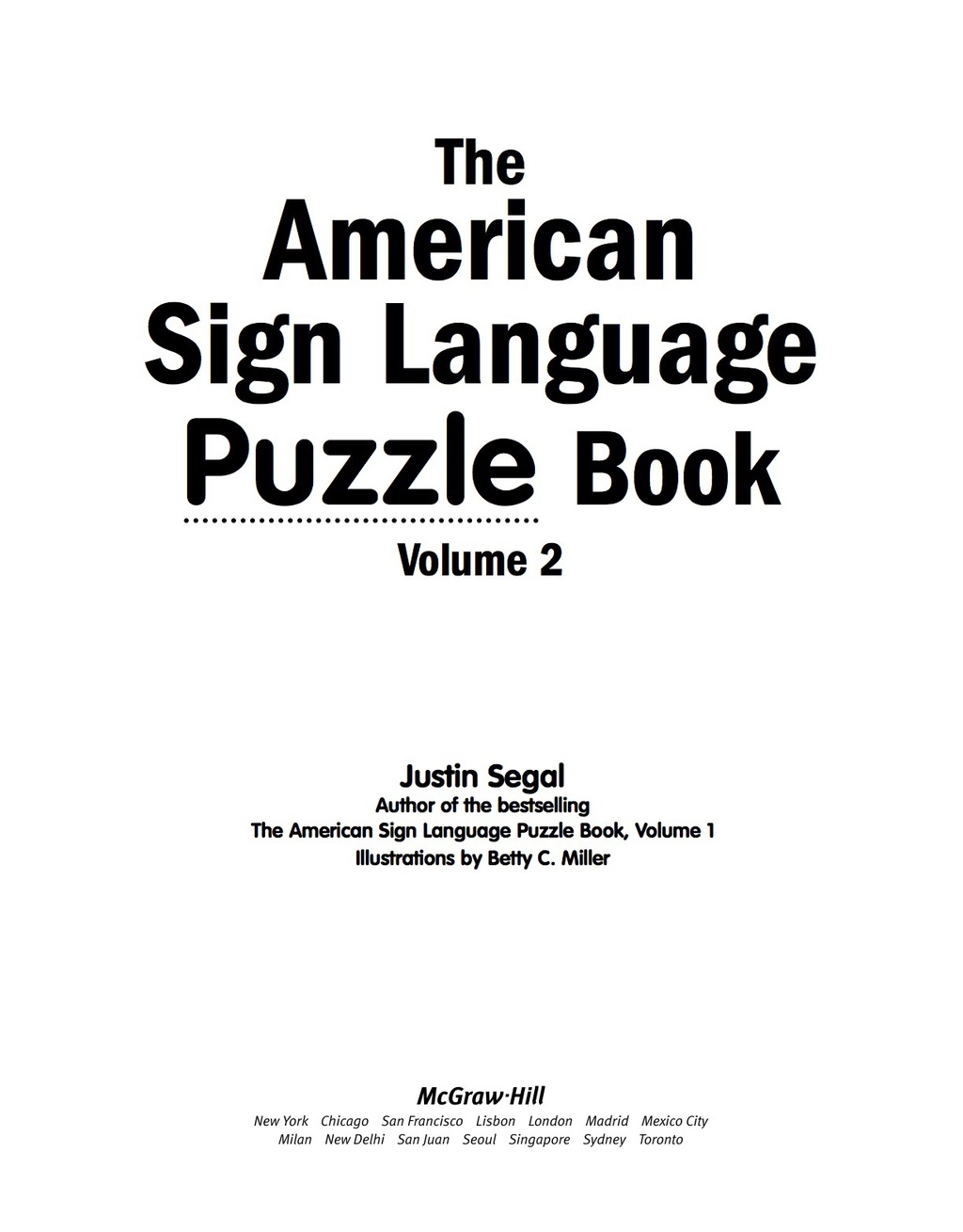 The American Sign Language Puzzle Book Volume 2 1st Edition - (PDF/EPUB Version)