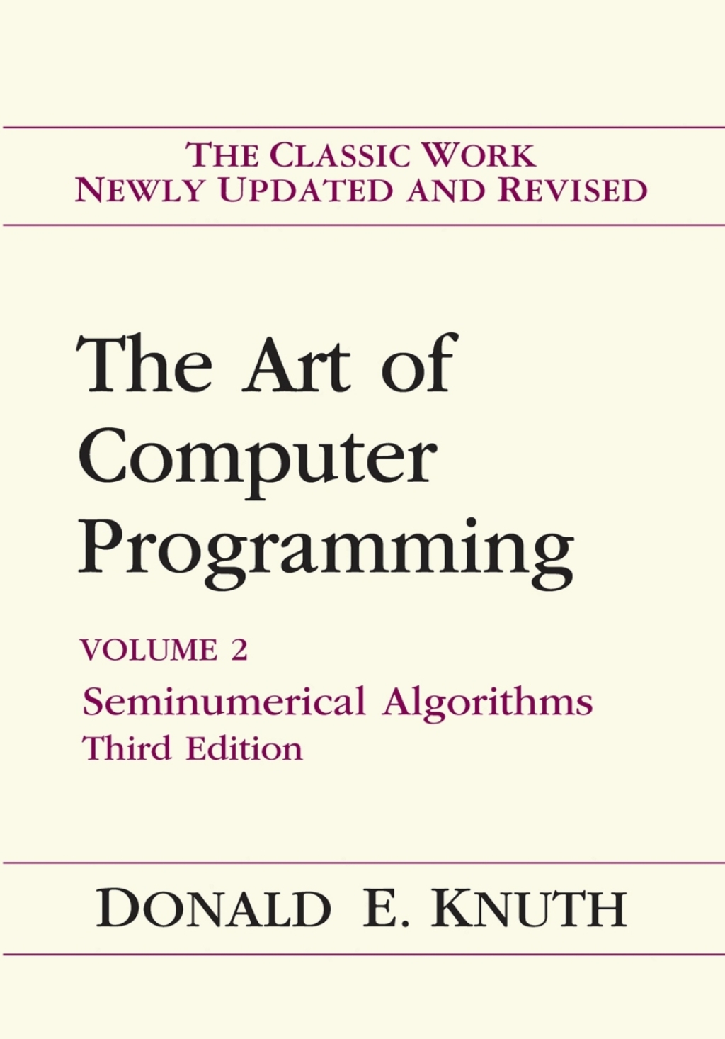 The Art of Computer Programming Seminumerical Algorithms 3rd Edition â€“ PDF/EPUB Version Downloadable